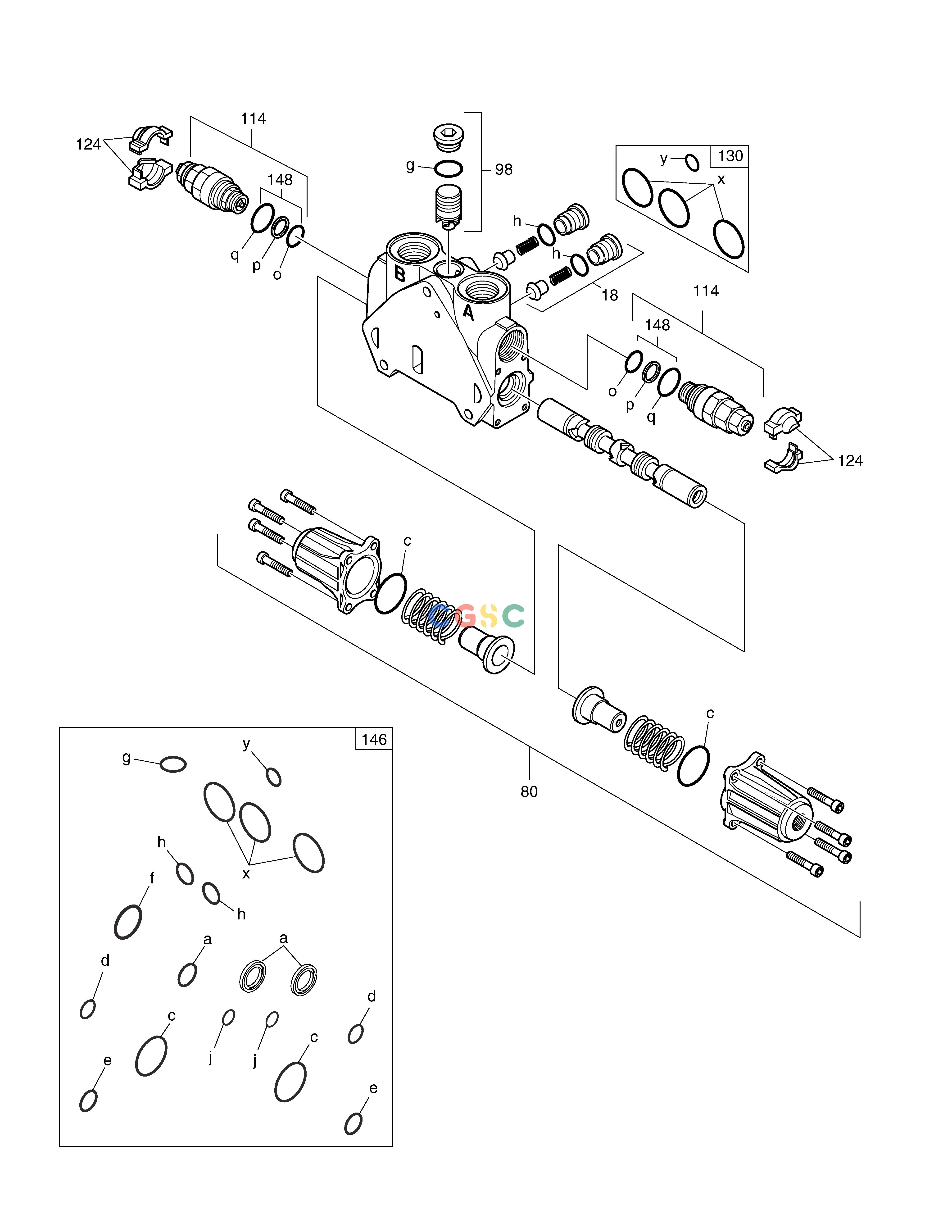 斗山零件查询ARM BLOCK - CONTROL VALVE E80 Doosan parts catalog online