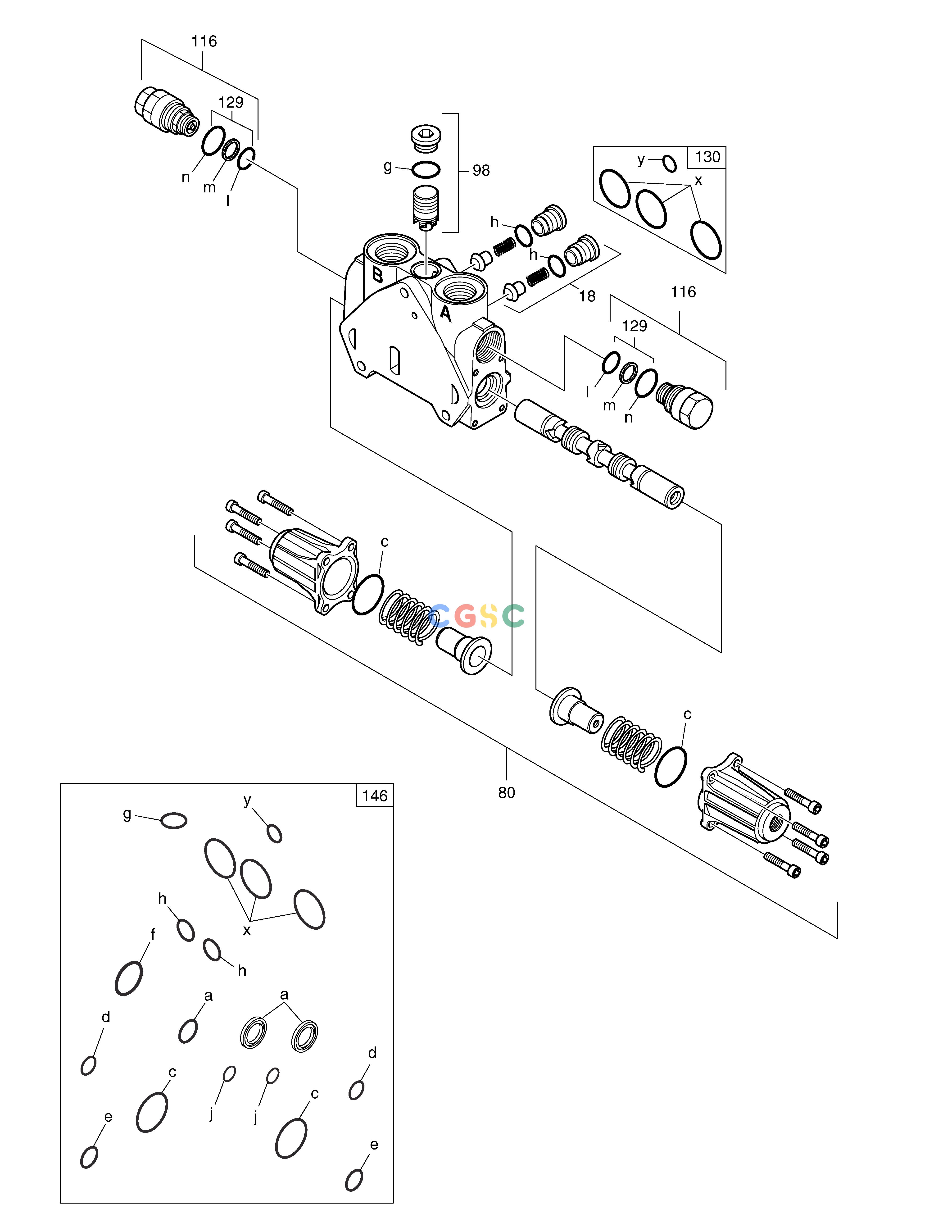 斗山零件查询BOOM SWING BLOCK - CONTROL VALVE E80 Doosan parts catalog online
