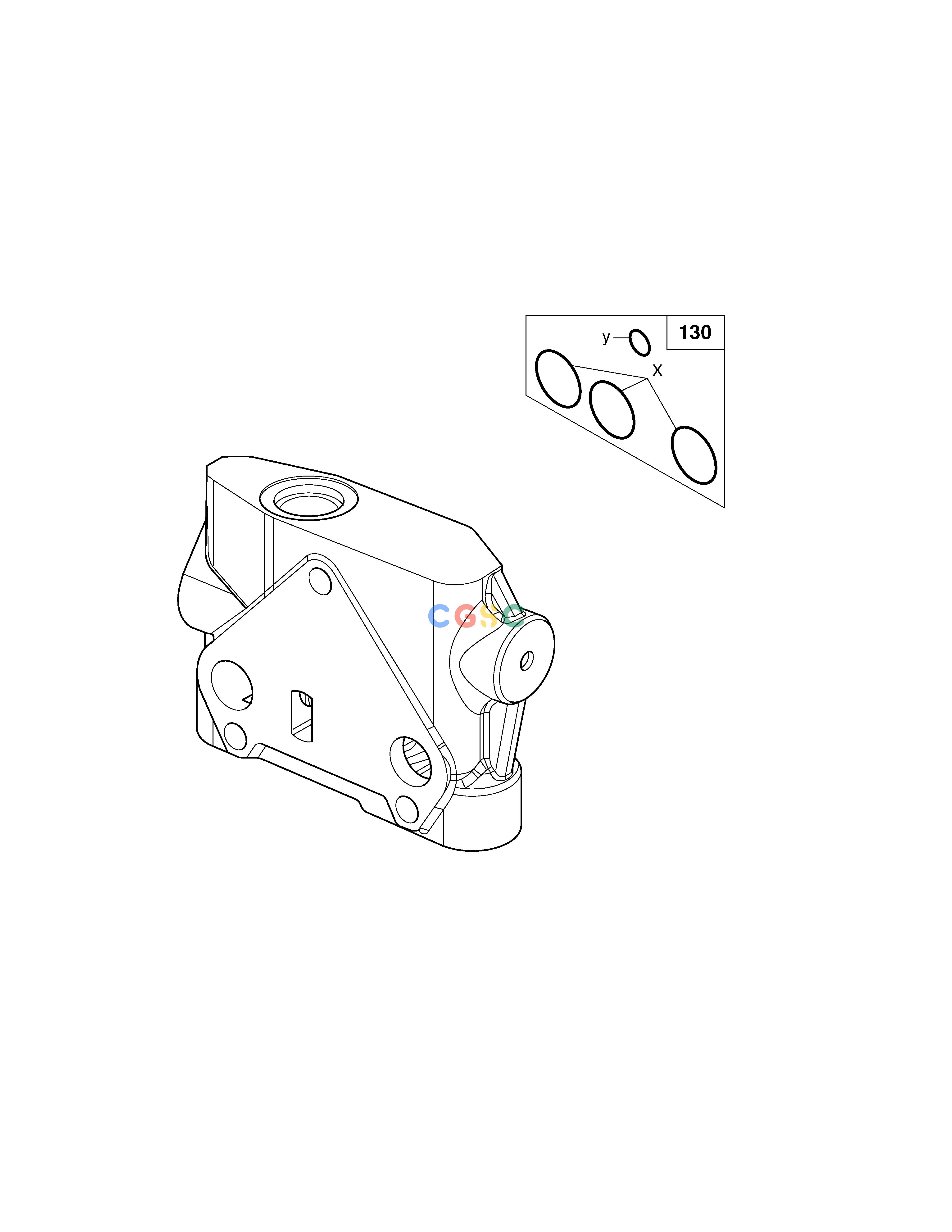 斗山零件查询INLET BLOCK - CONTROL VALVE E80 Doosan parts catalog online