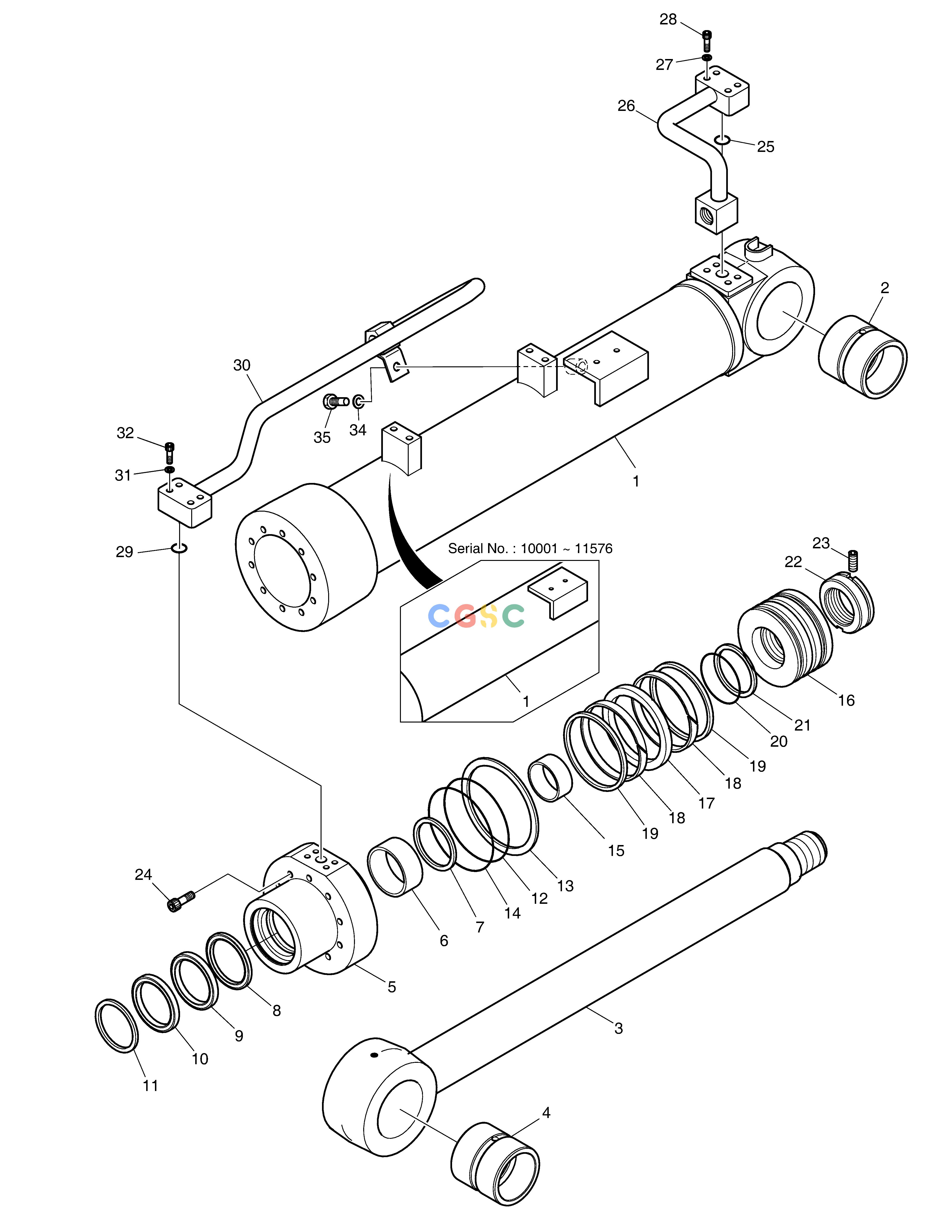 斗山零件查询BOOM CYLINDER - LOCK VALVE E80 Doosan parts catalog online