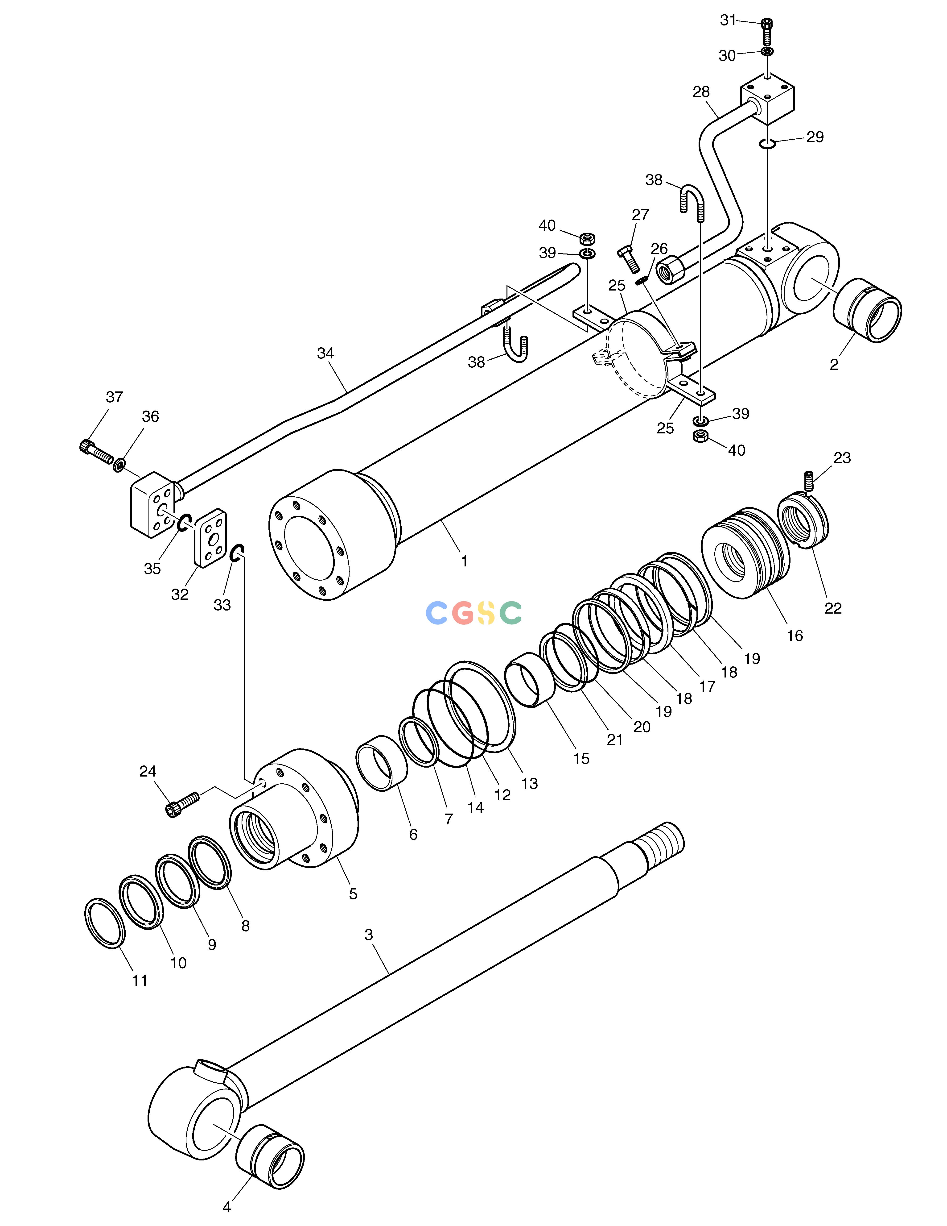 斗山零件查询BUCKET CYLINDER E80 Doosan parts catalog online