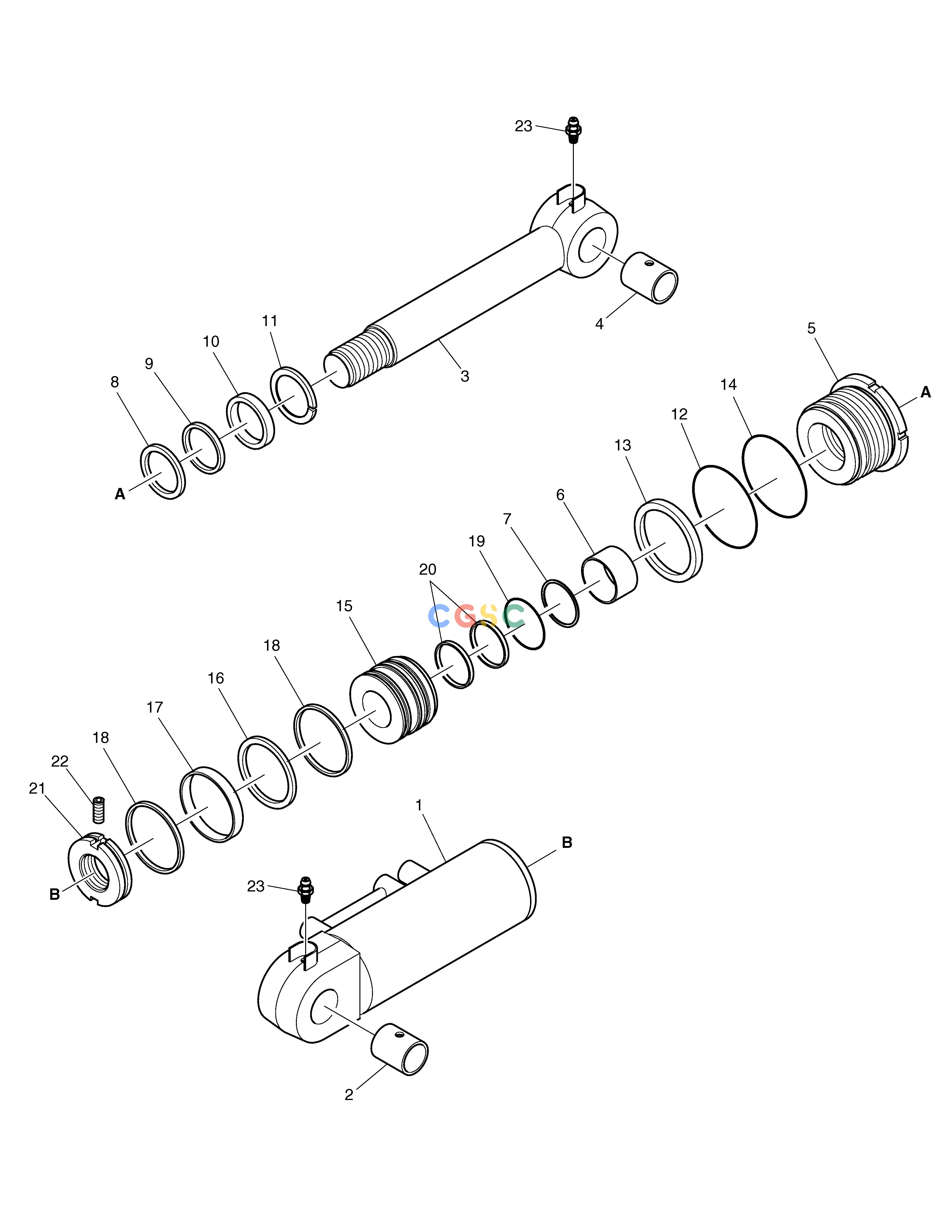 斗山零件查询DOZER CYLINDER - L.H E80 Doosan parts catalog online