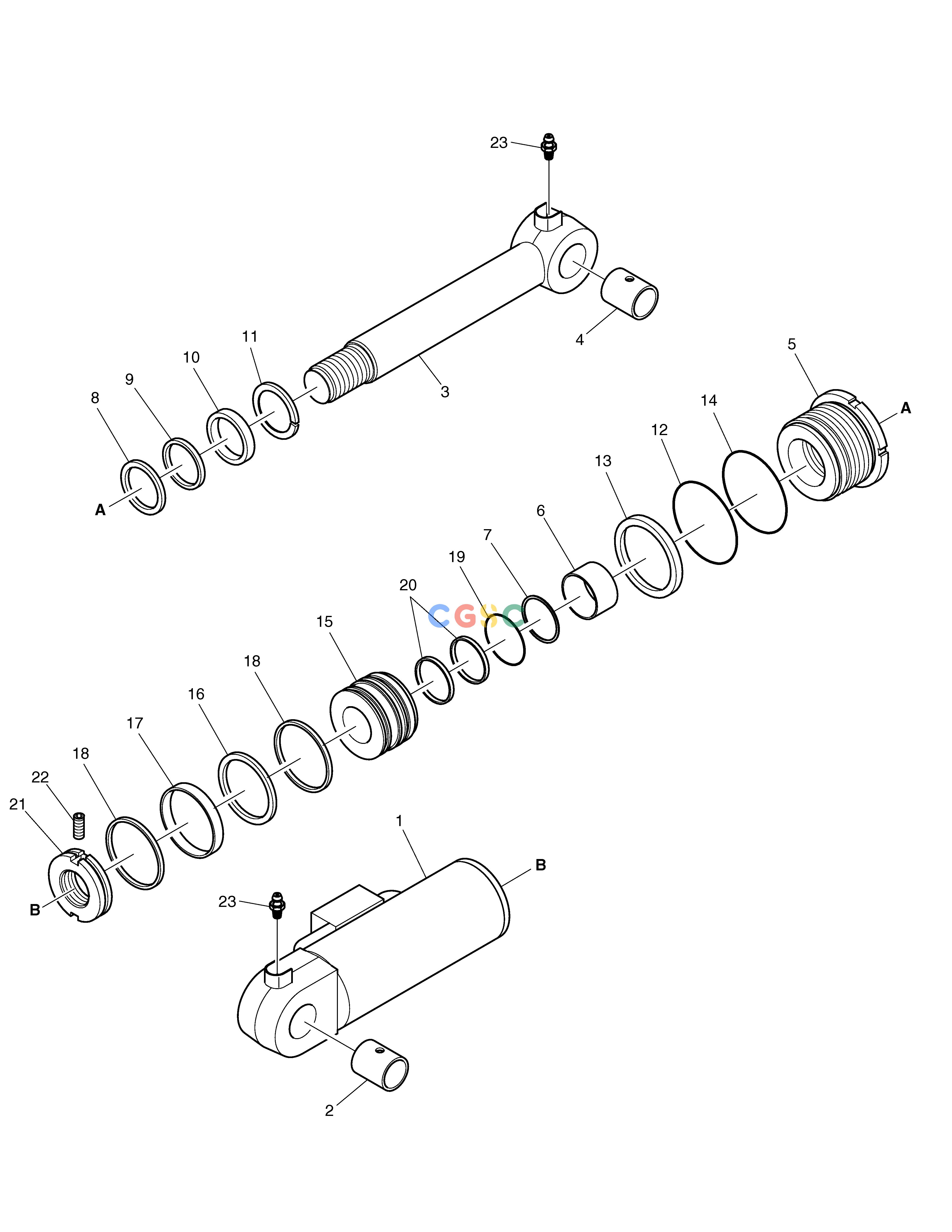 斗山零件查询DOZER CYLINDER - L.H(CHECK) E80 Doosan parts catalog online