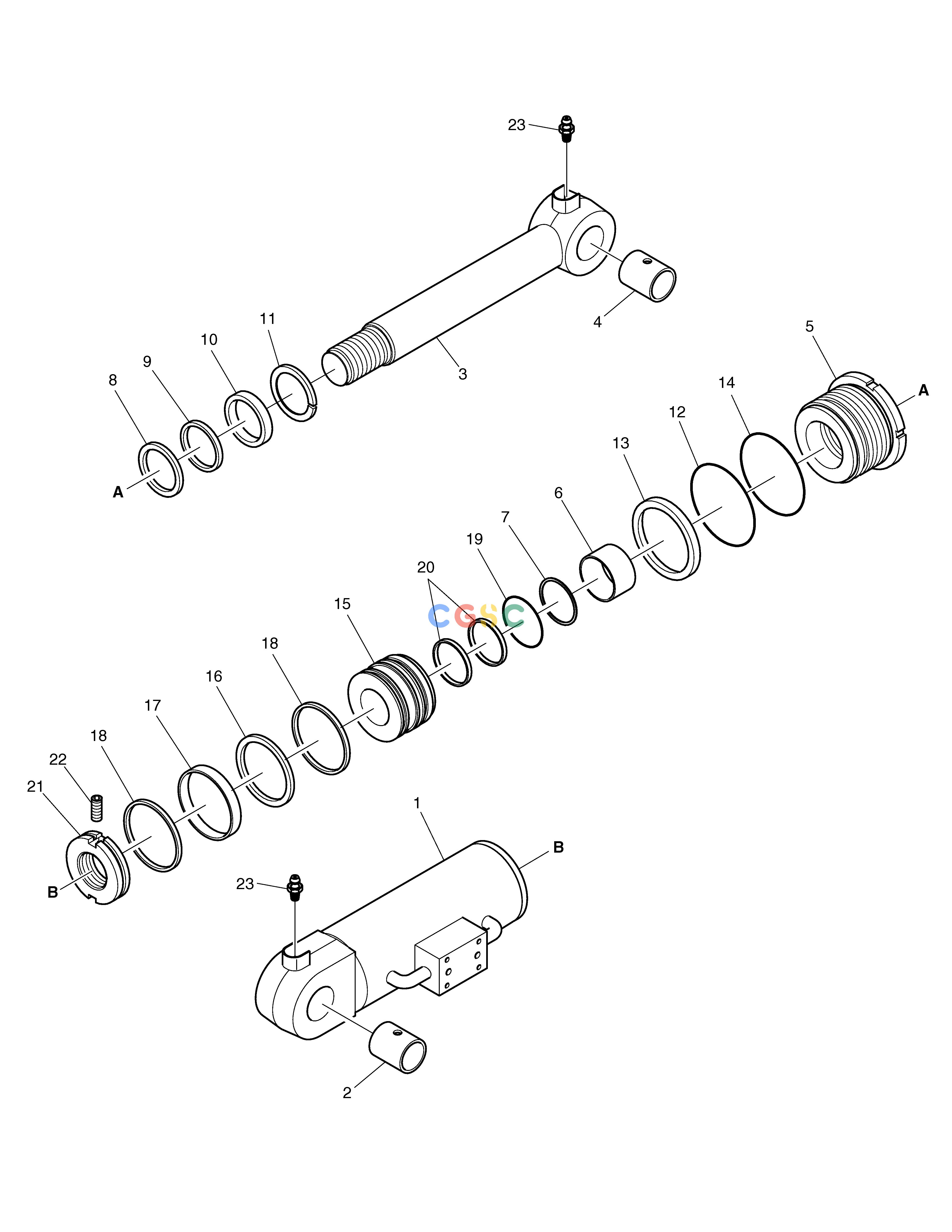 斗山零件查询DOZER CYLINDER - R.H(CHECK) E80 Doosan parts catalog online