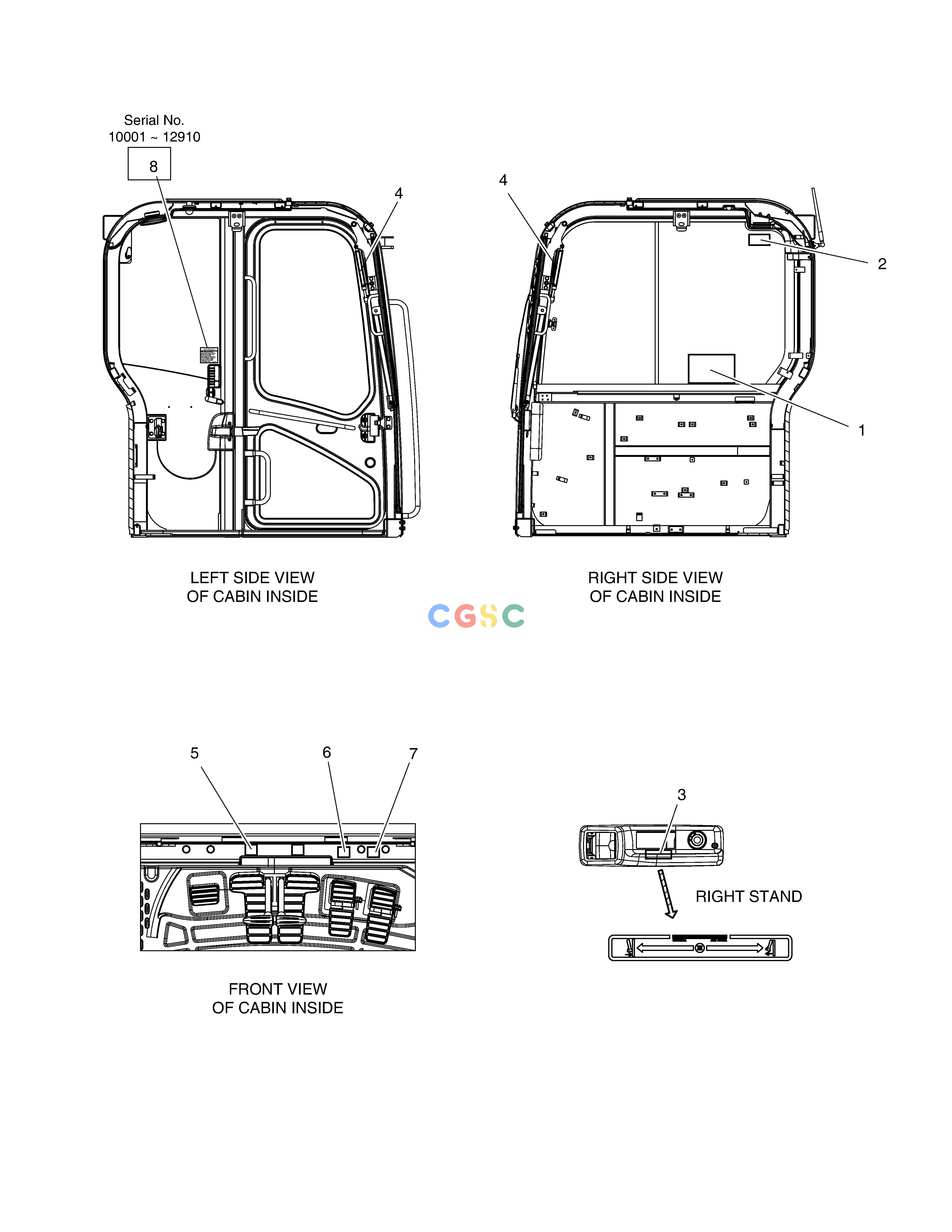 斗山零件查询DECAL - CABIN(EXPORT) E80 Doosan parts catalog online