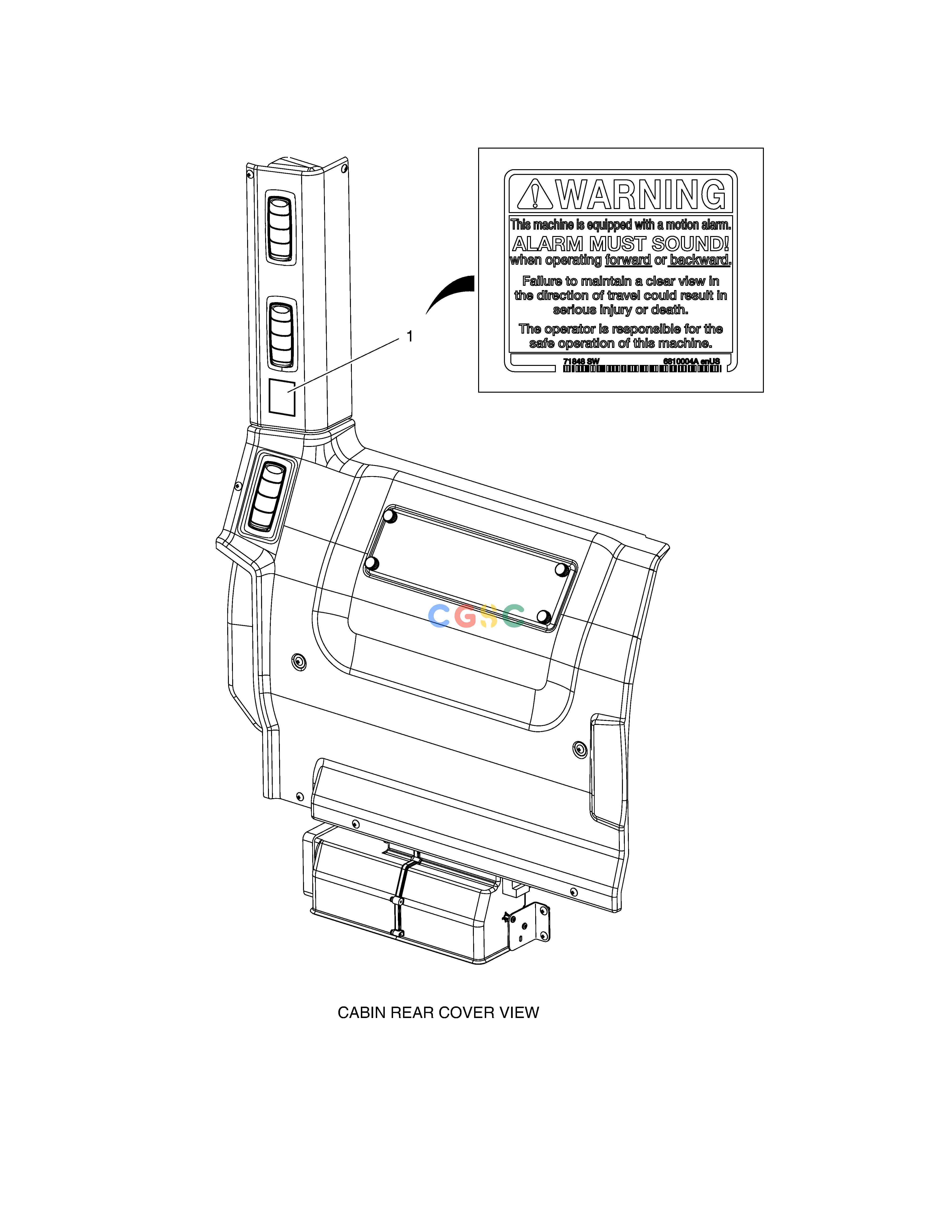 斗山零件查询DECAL - TRAVEL ALARM(EXPORT) E80 Doosan parts catalog online