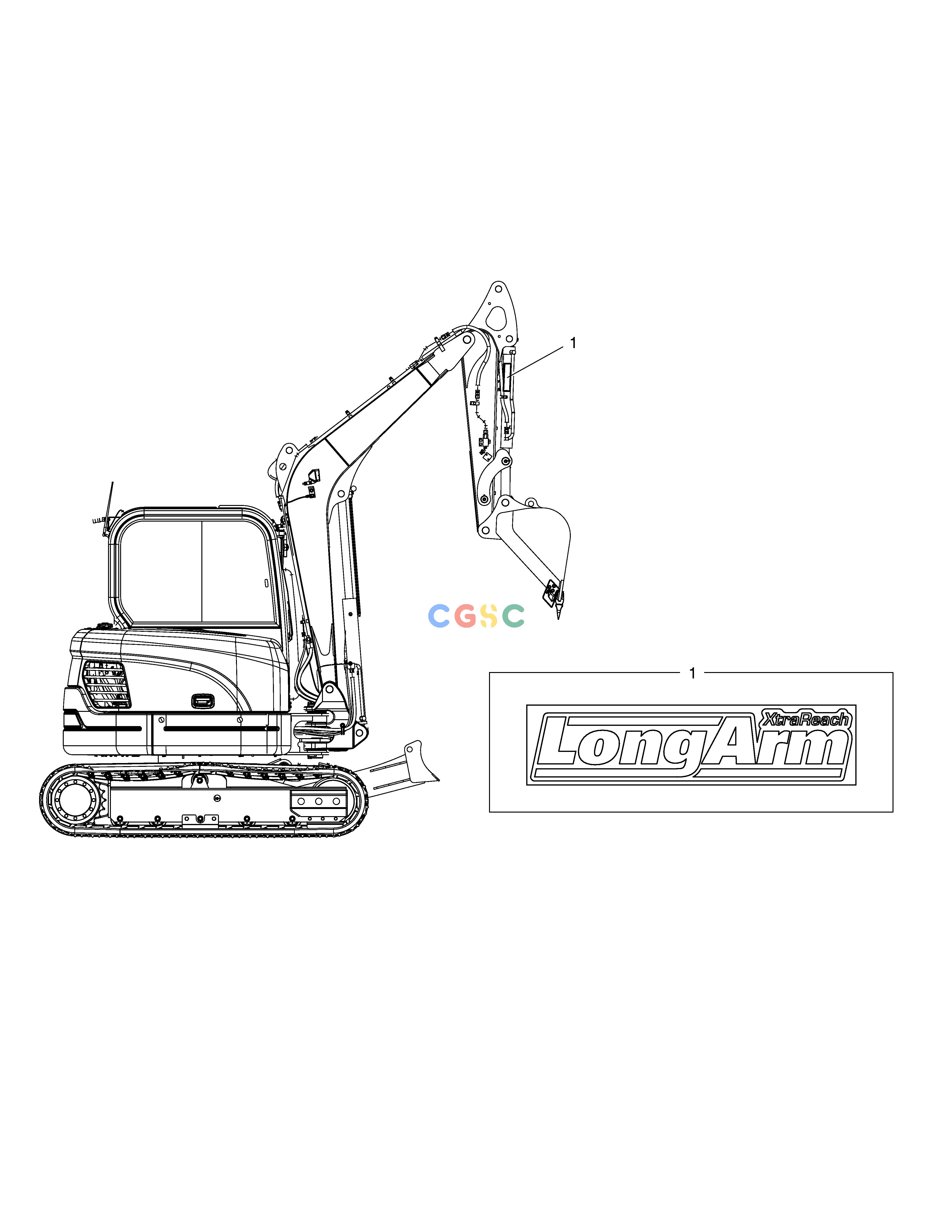 斗山零件查询DECAL - LONG ARM E80 Doosan parts catalog online