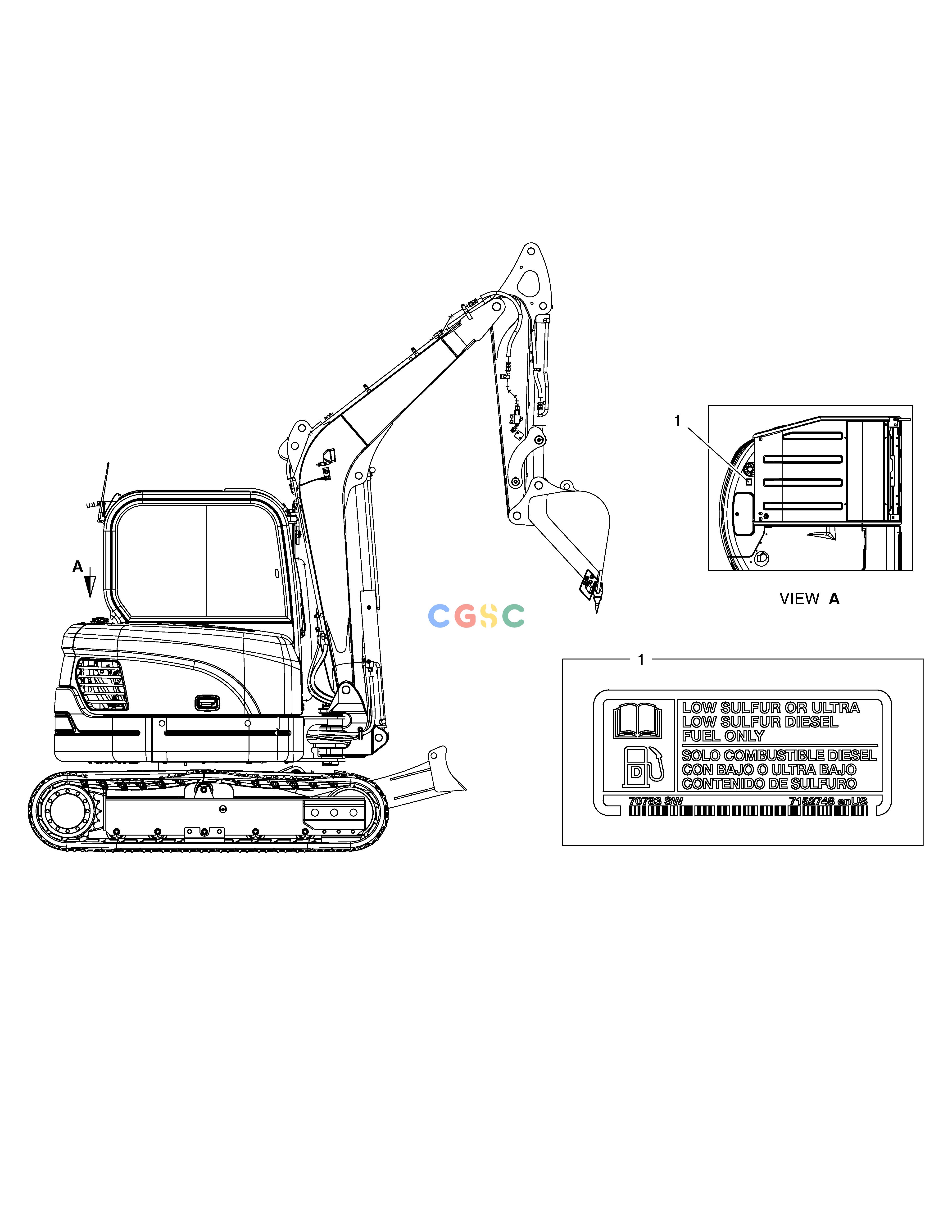 斗山零件查询DECAL - DIESEL E80 Doosan parts catalog online