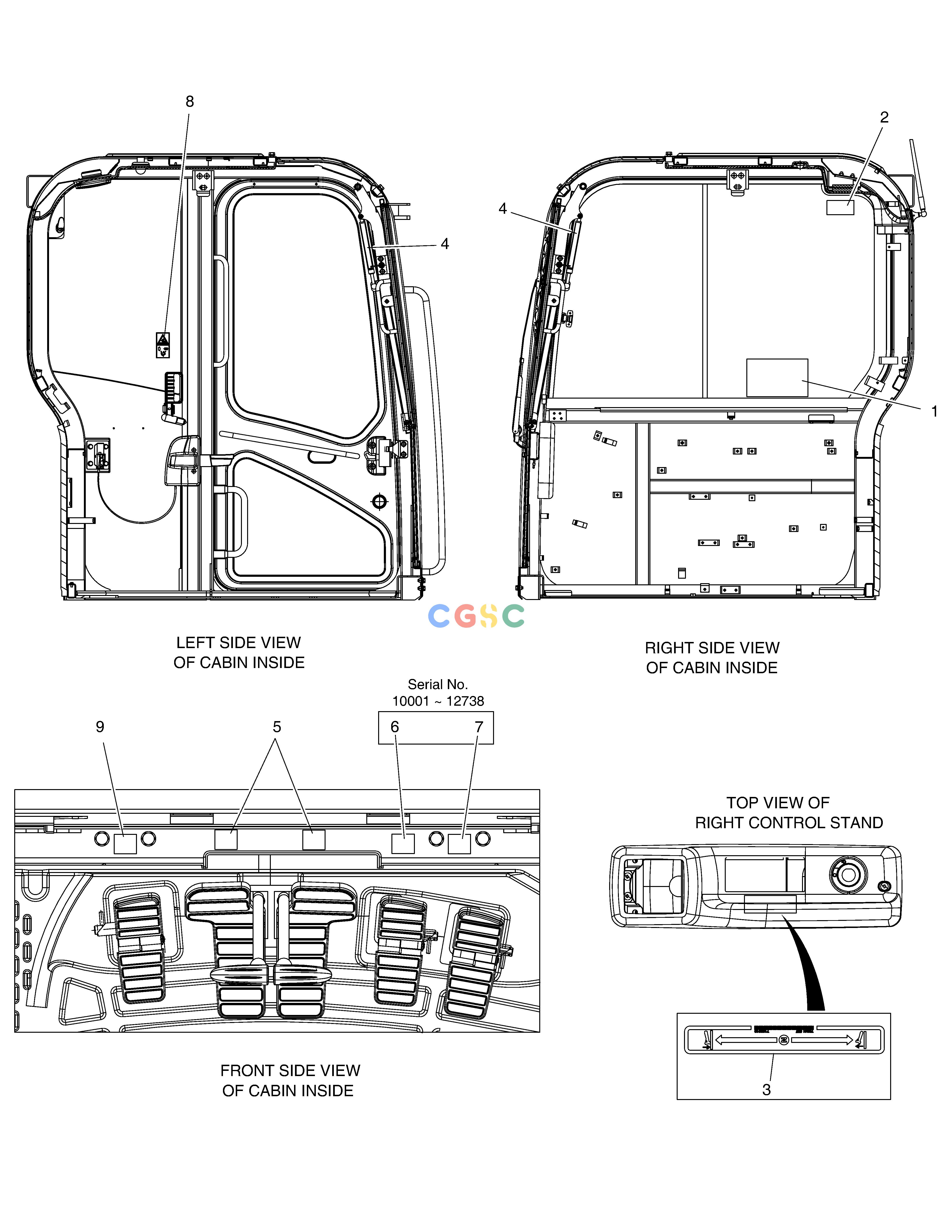 斗山零件查询DECAL - CABIN(ARTI) E80 Doosan parts catalog online