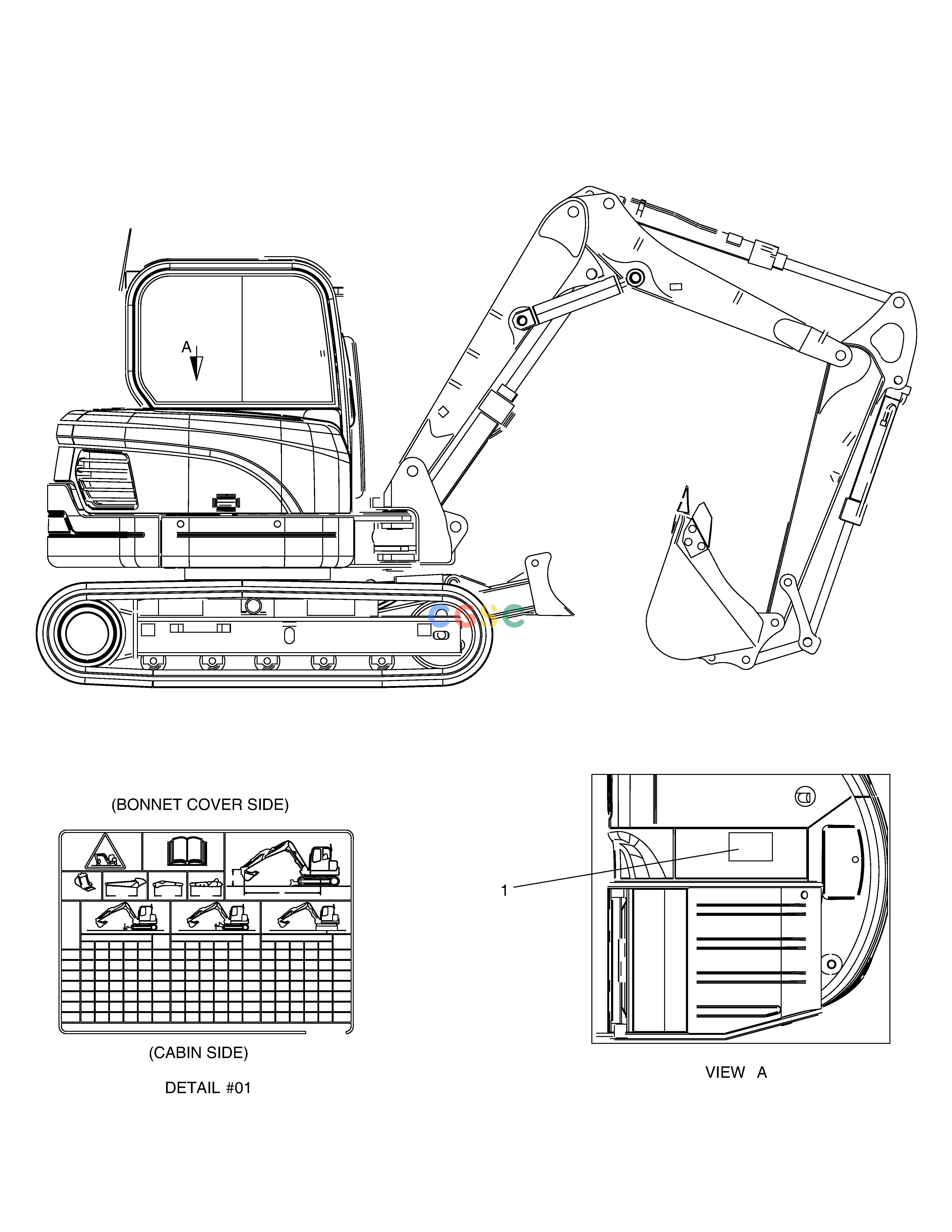 斗山零件查询DECAL - LIFTING CAPA(ARTI) E80 Doosan parts catalog online