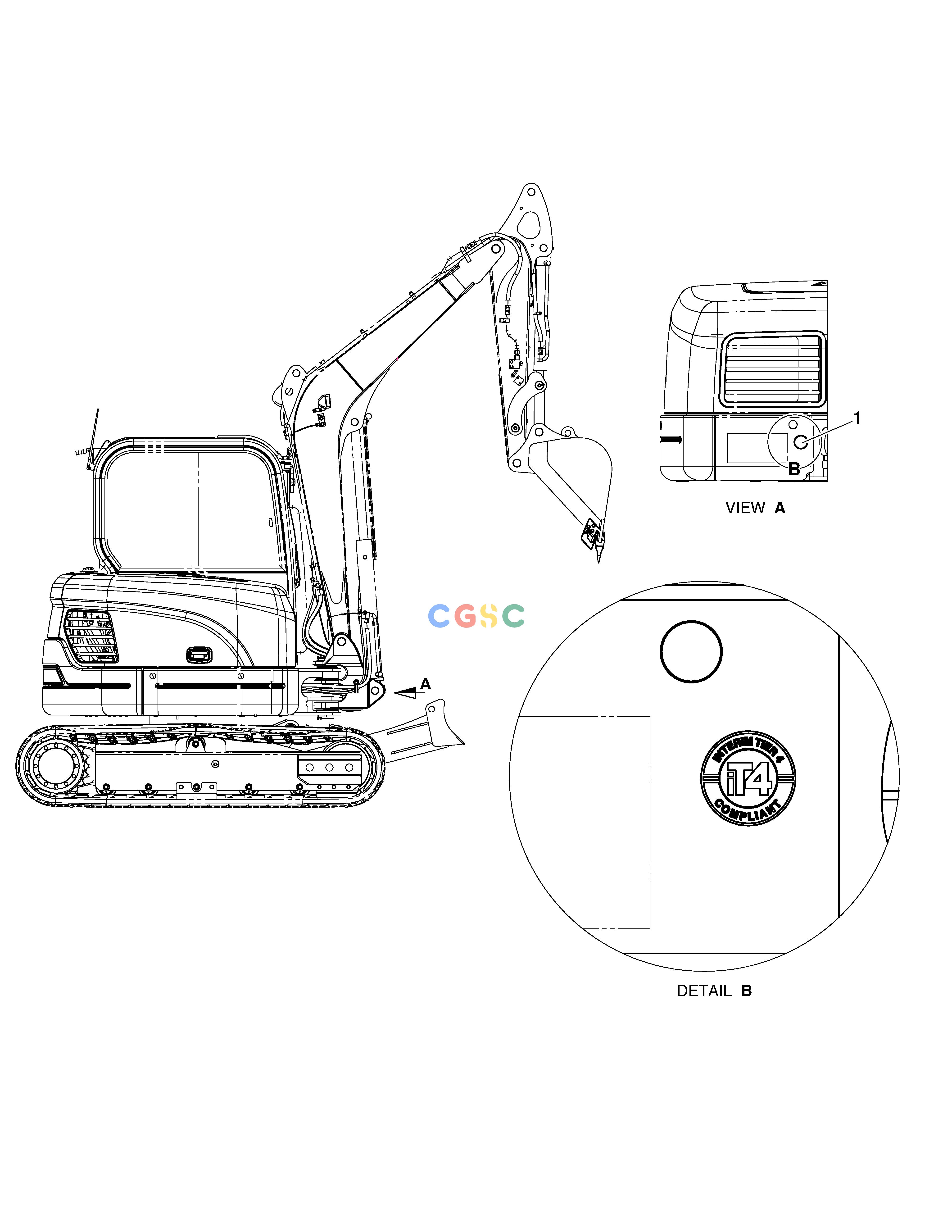 斗山零件查询DECAL - INTERIM(TIER4) E80 Doosan parts catalog online
