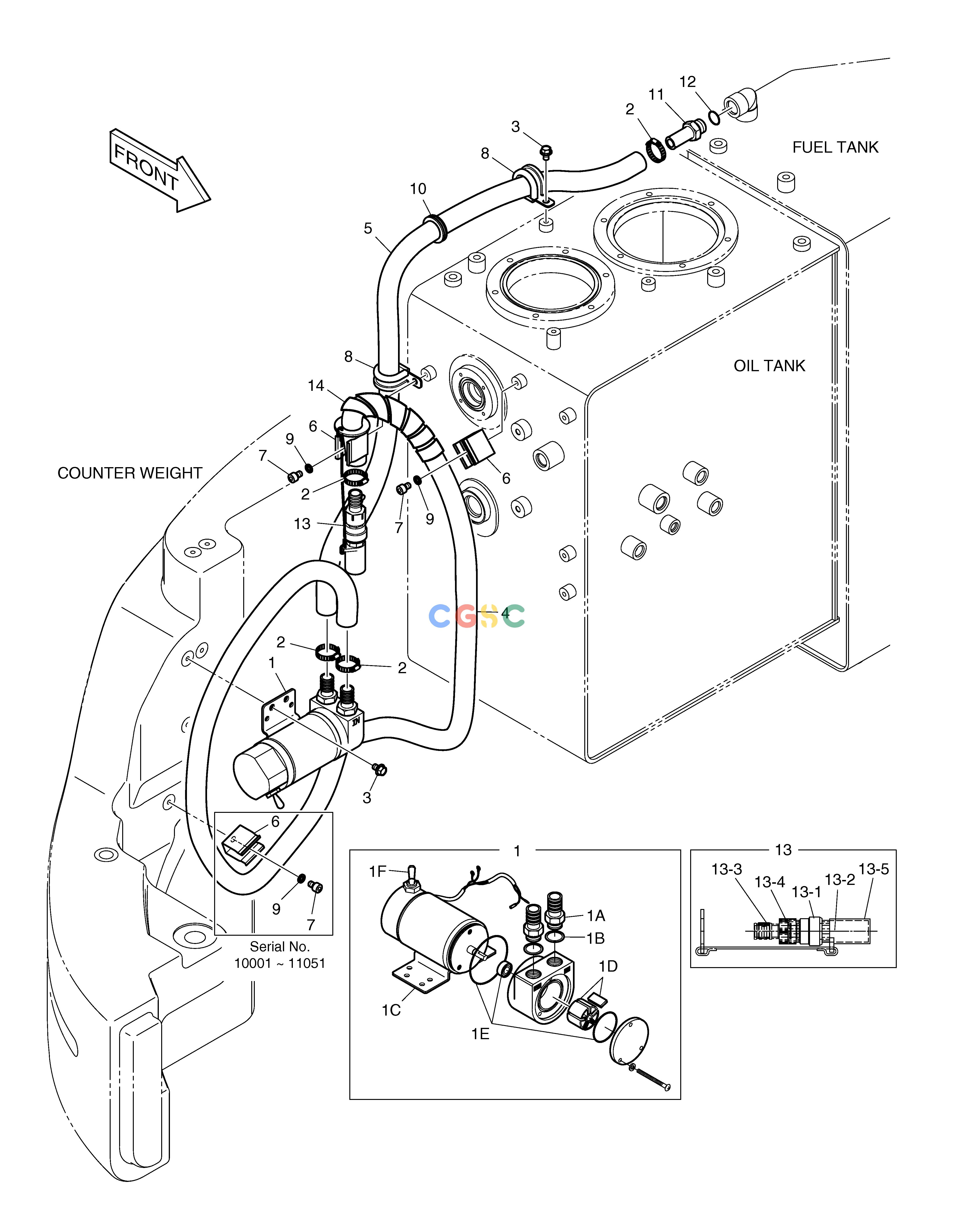 斗山零件查询FUEL FILLER PUMP E80 Doosan parts catalog online