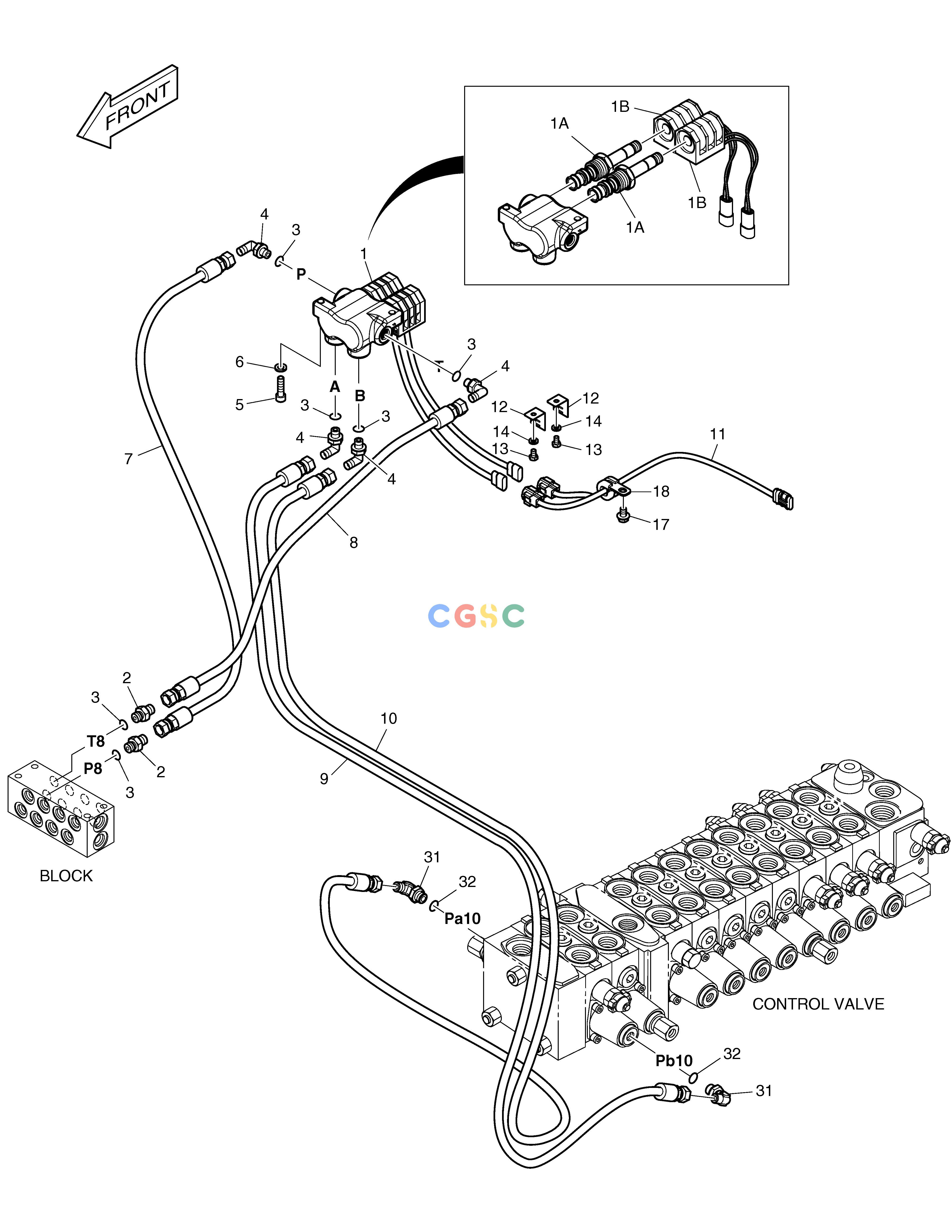 斗山零件查询PILOT PIPING - ROTATING E80 Doosan parts catalog online