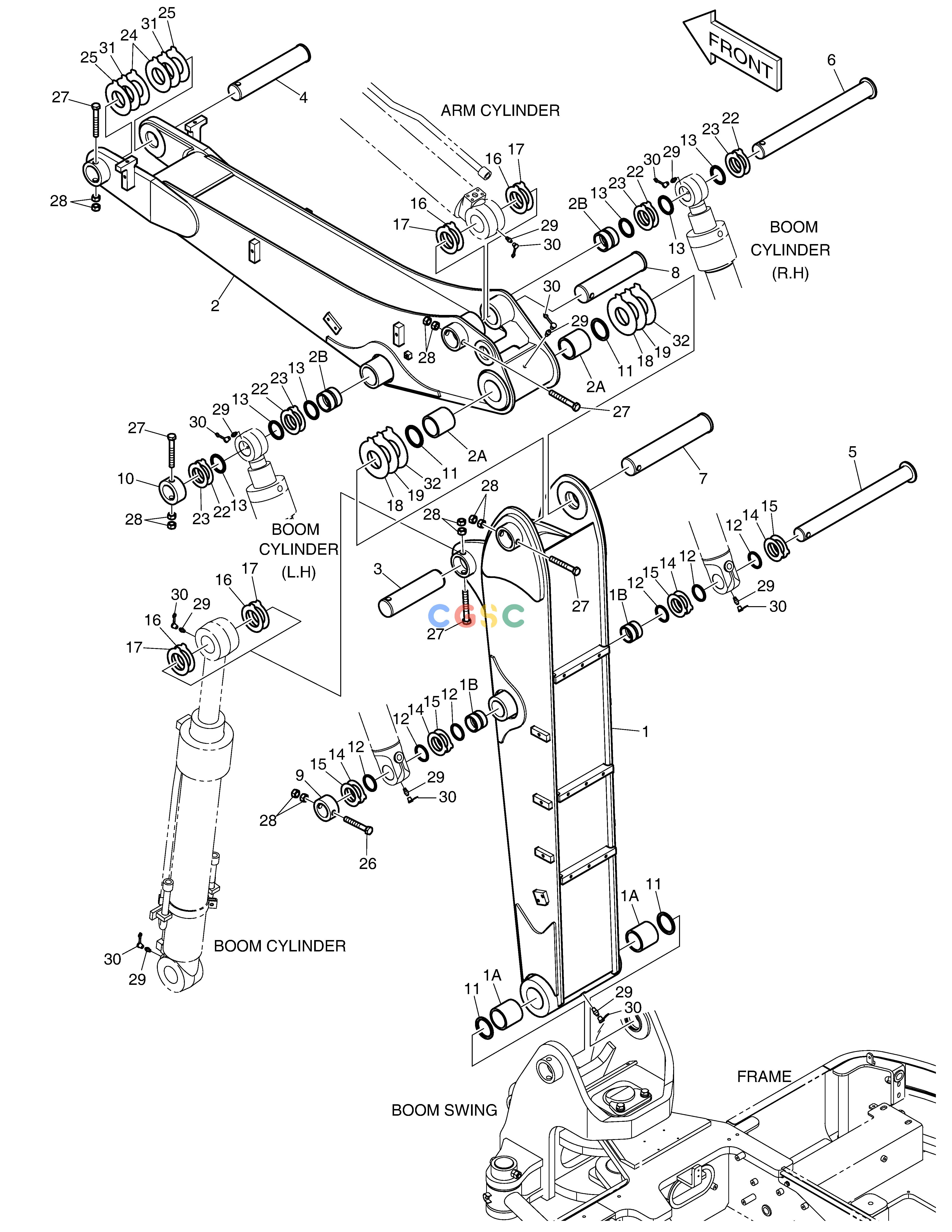 斗山零件查询ARTI. BOOM E80 Doosan parts catalog online