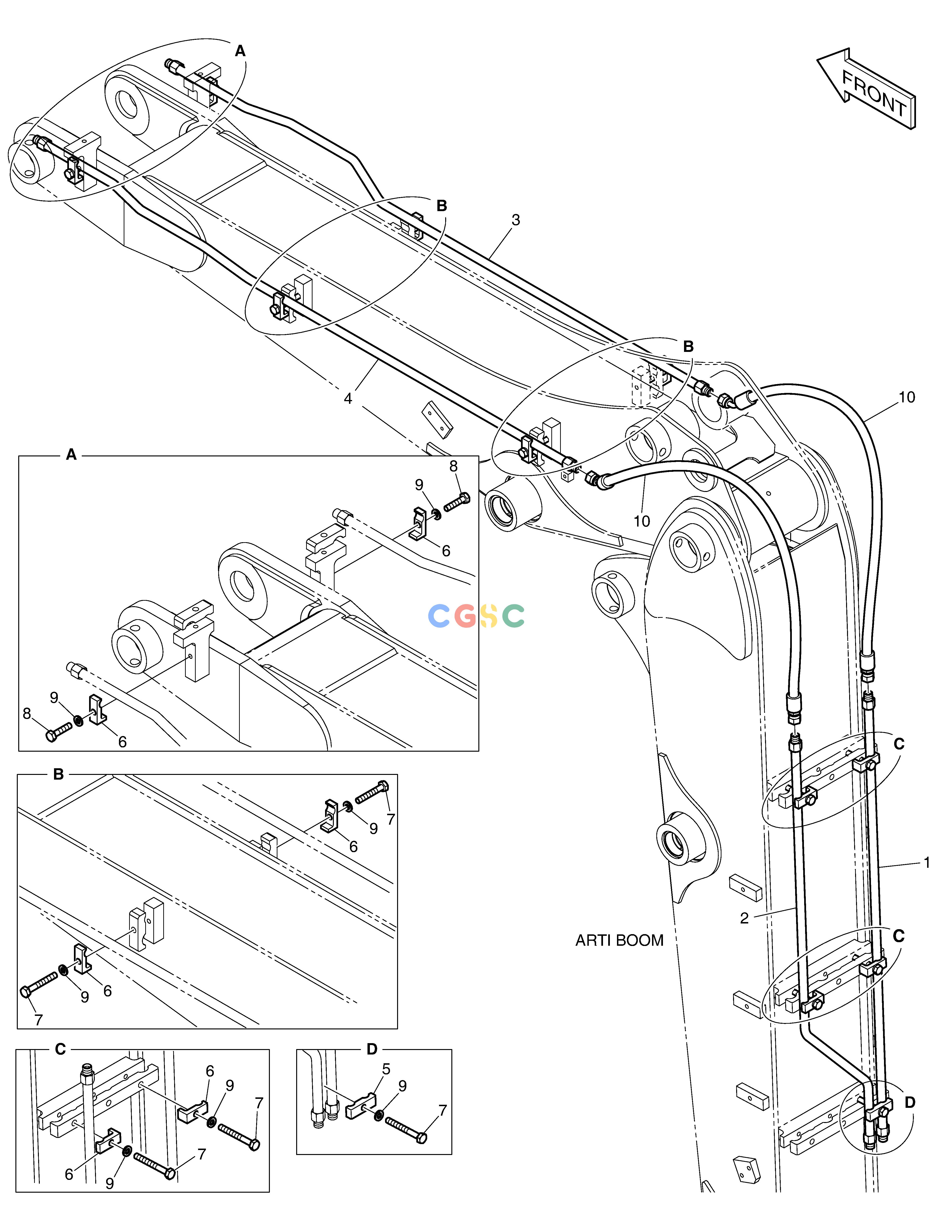斗山零件查询BOOM PIPING - ROTATING(ARTI.) E80 Doosan parts catalog online