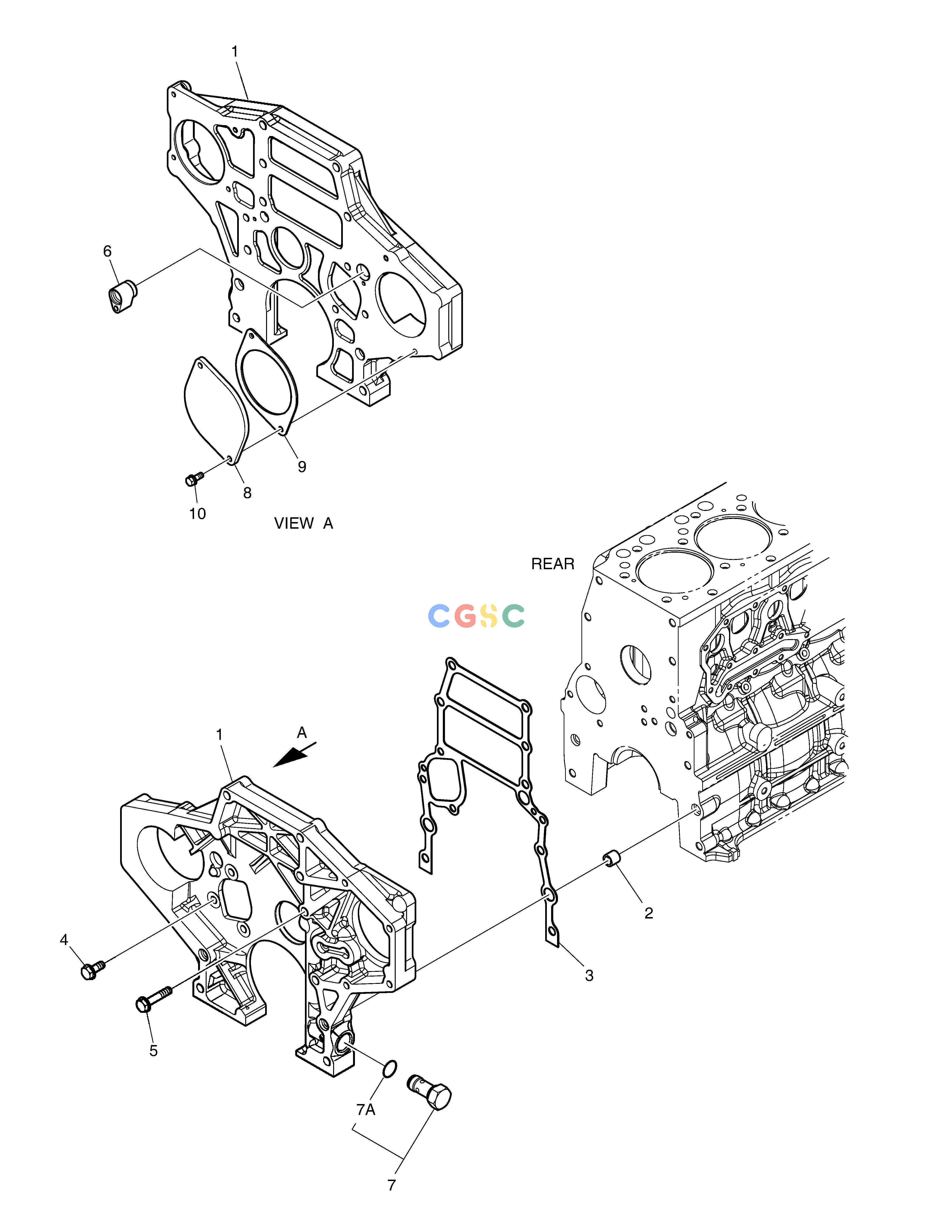 斗山零件查询TIMING GEAR CASE DX225LC (S/N 5433~) Doosan parts catalog online