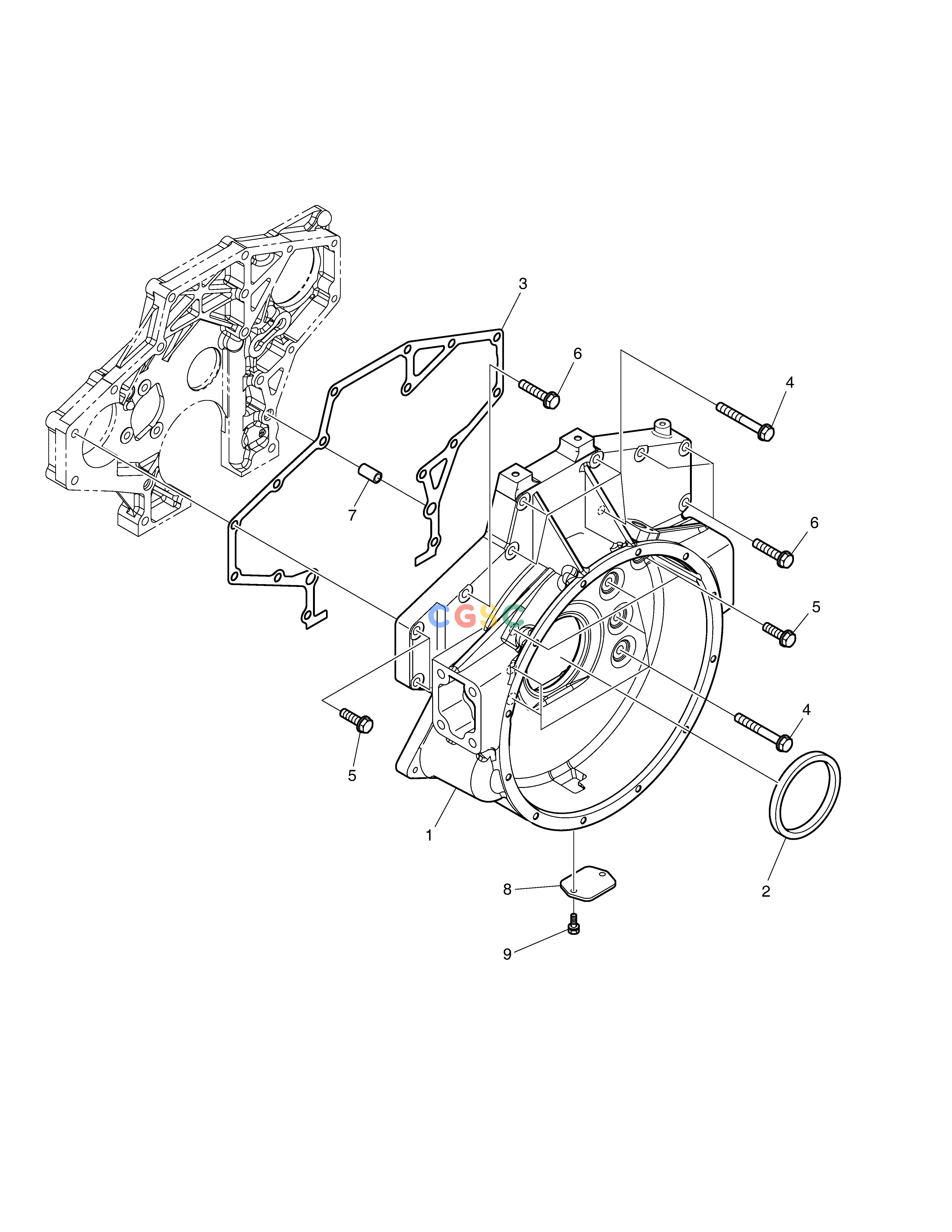 斗山零件查询FLYWHEEL HOUSING DX225LC (S/N 5433~) Doosan parts catalog online