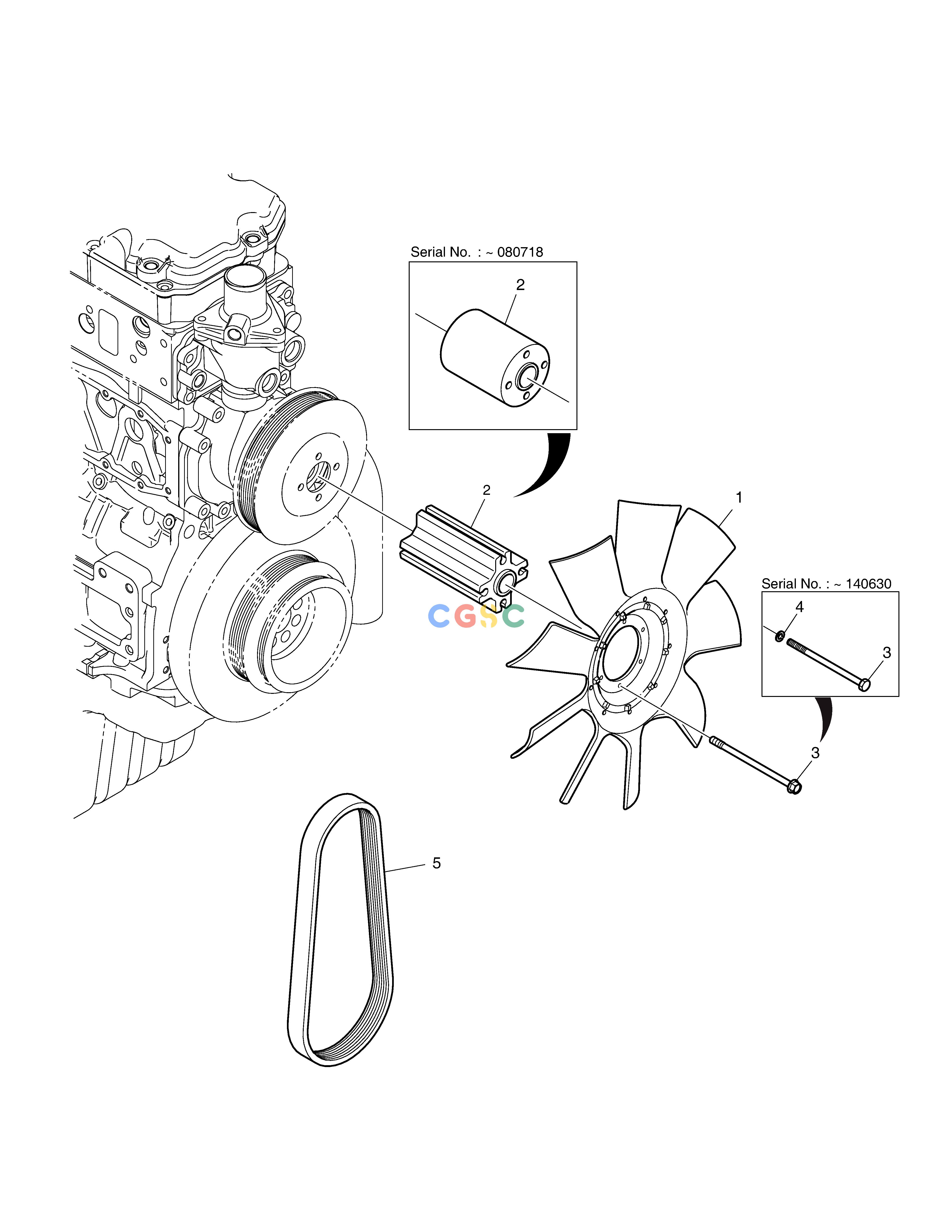 斗山零件查询COOLING FAN DX225LC (S/N 5433~) Doosan parts catalog online