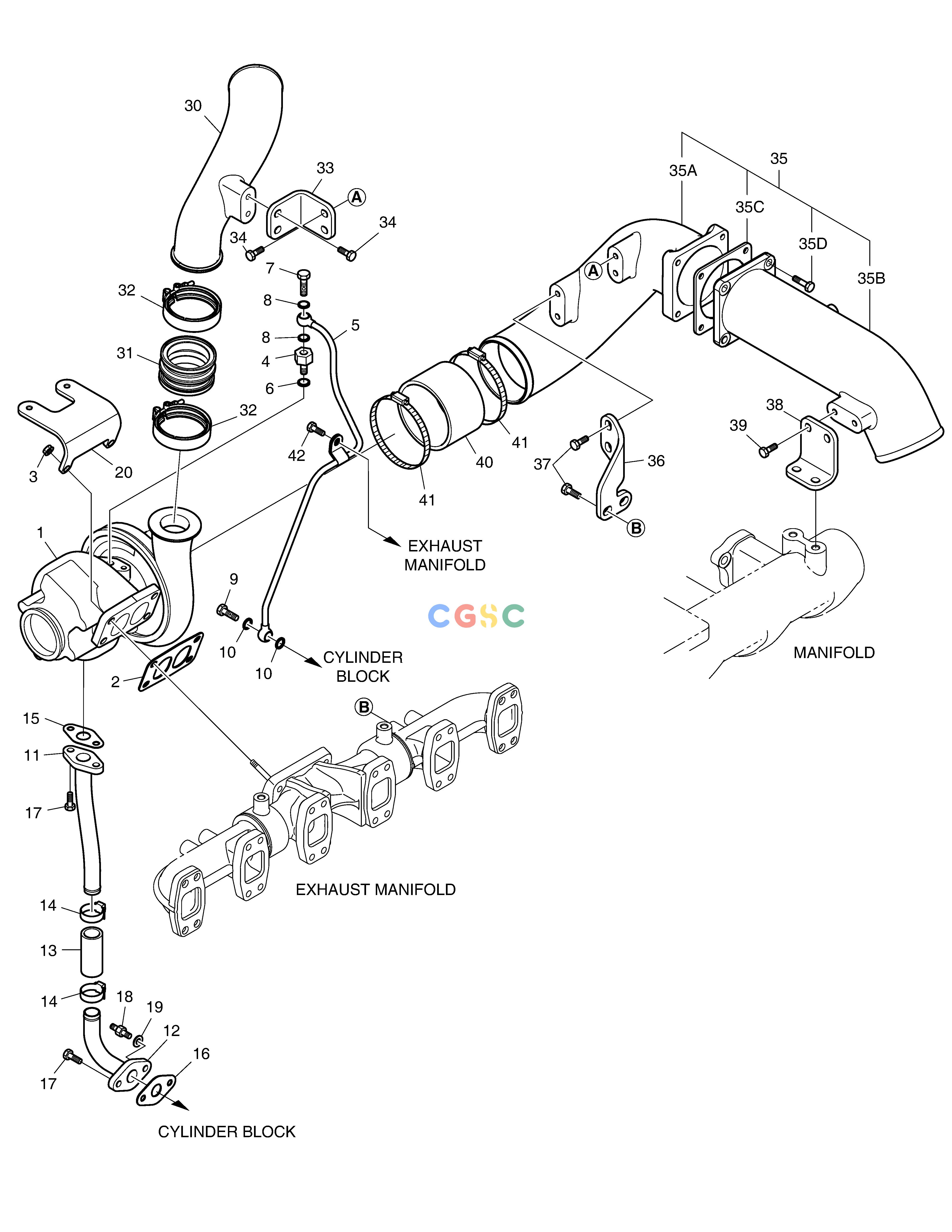 斗山零件查询TURBO CHARGER DX225LC (S/N 5433~) Doosan parts catalog online