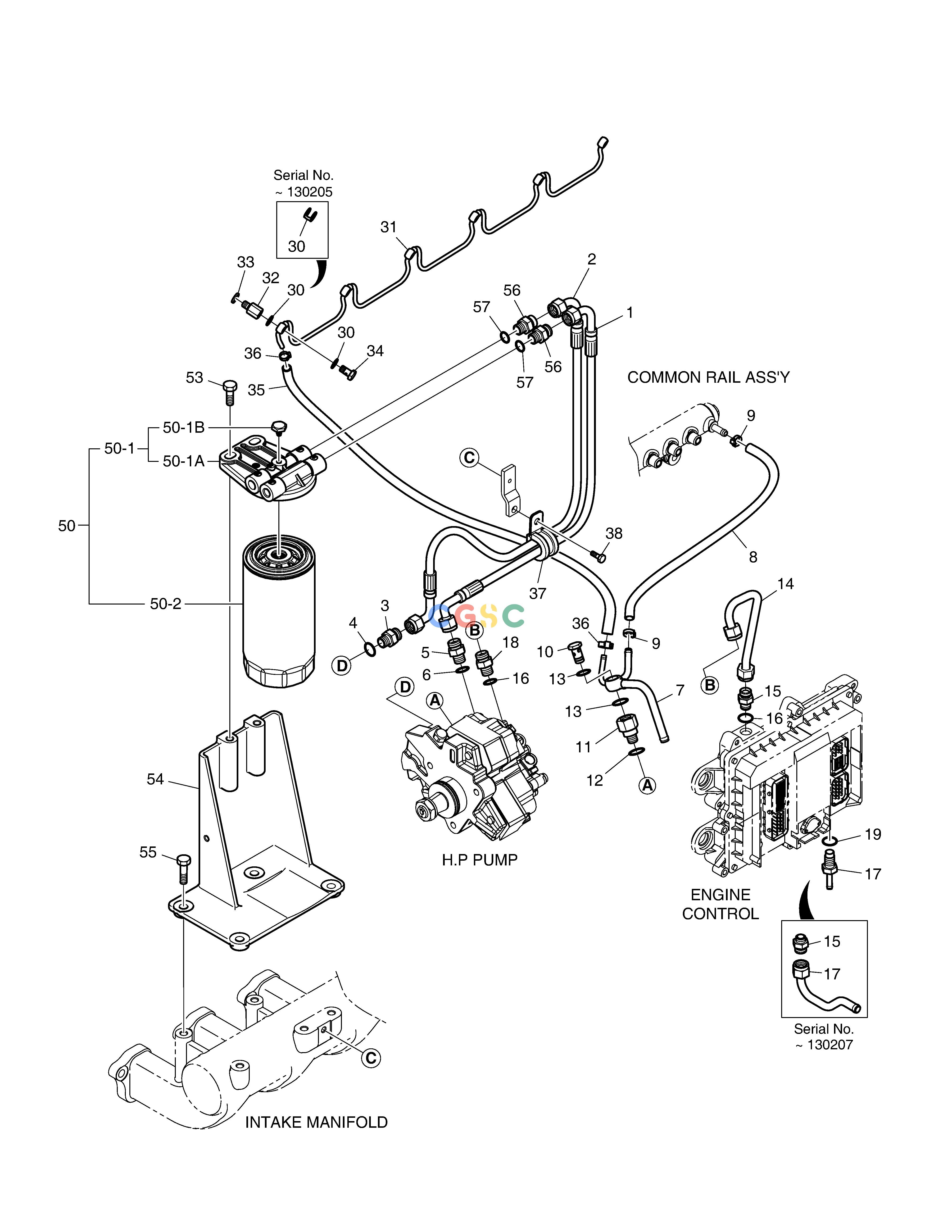 斗山零件查询FUEL SYSTEM DX225LC (S/N 5433~) Doosan parts catalog online