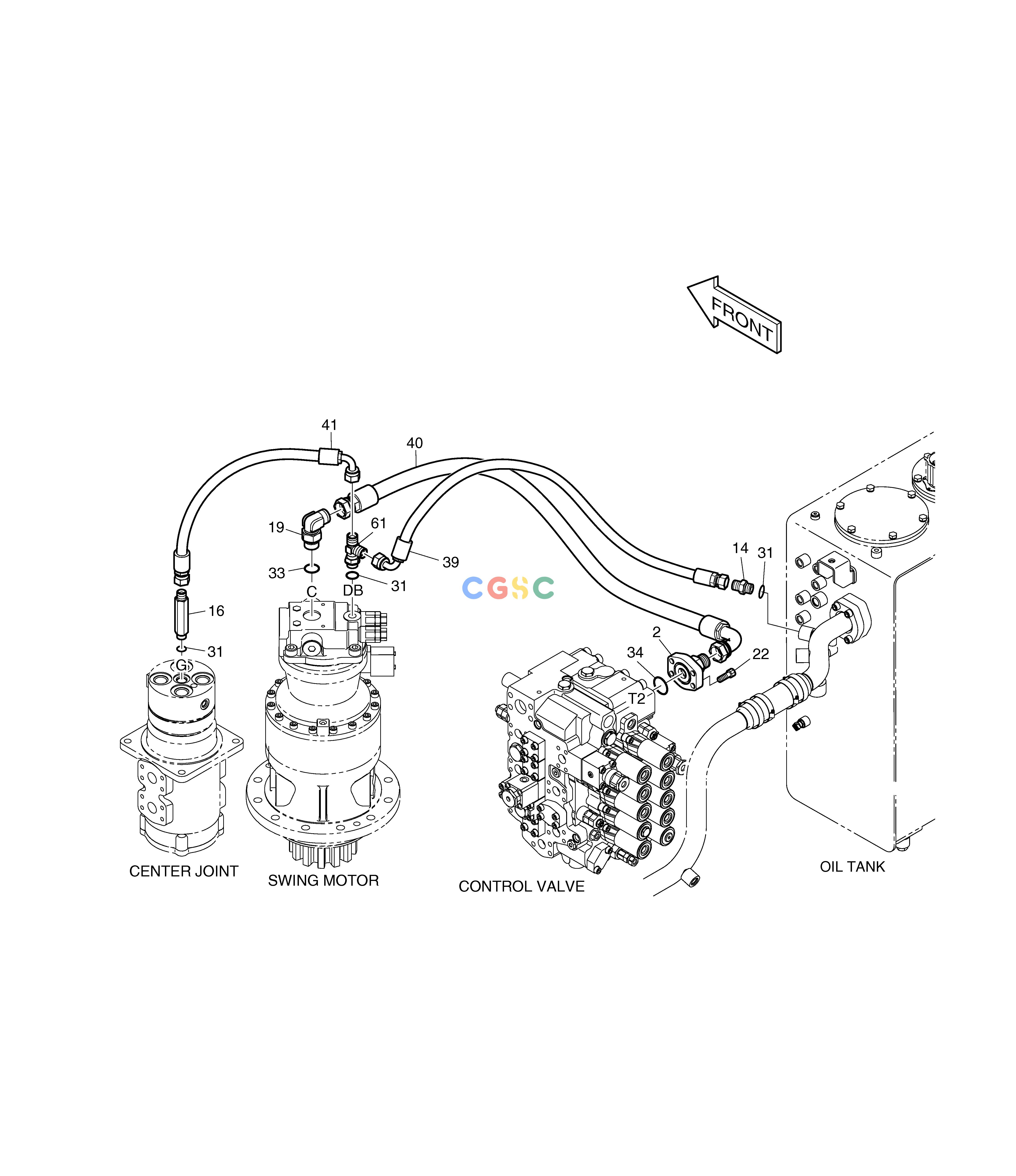 斗山零件查询OIL COOLER PIPING(3) DX225LC (S/N 5433~) Doosan parts catalog online