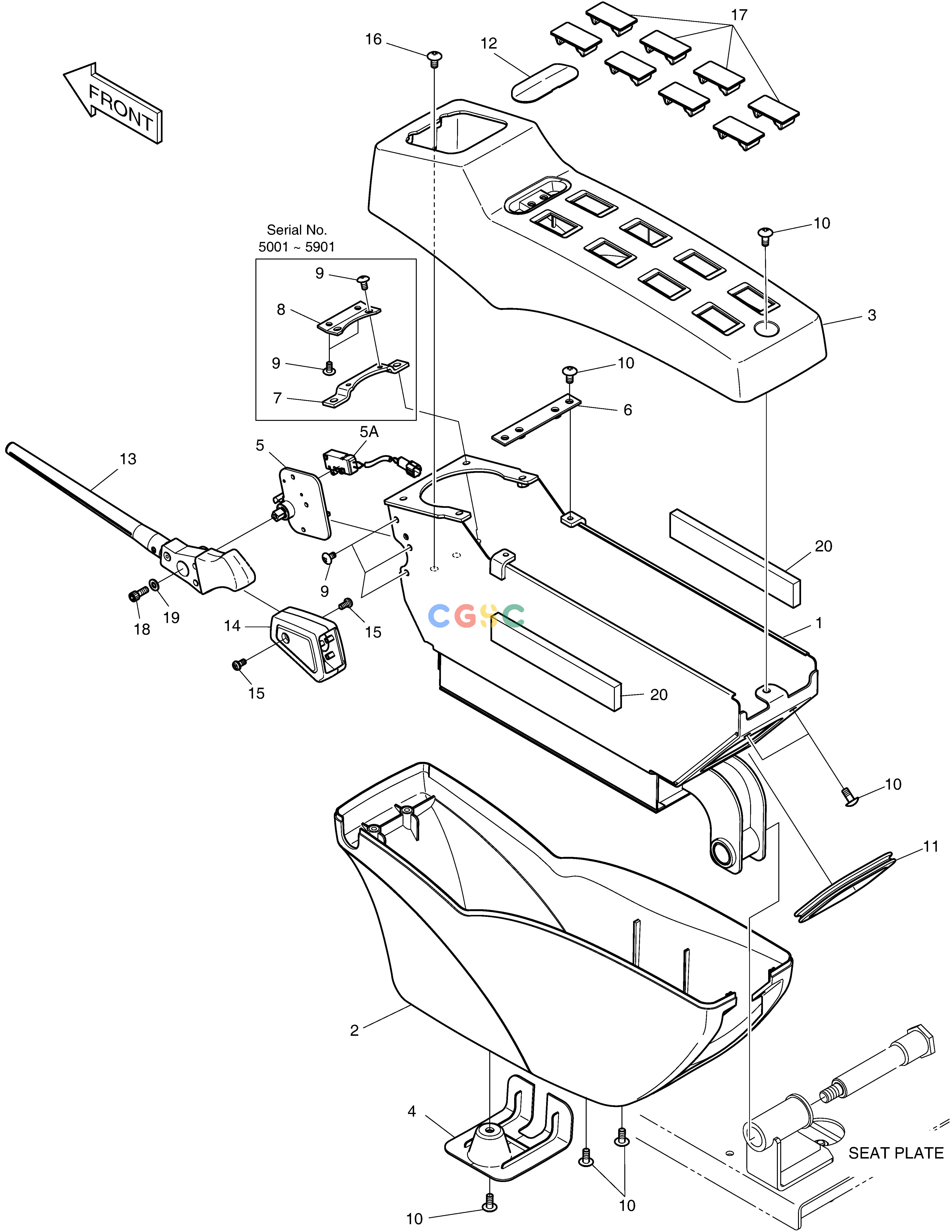 斗山零件查询CONTROL STAND - L.H. DX225LC (S/N 5433~) Doosan parts catalog online