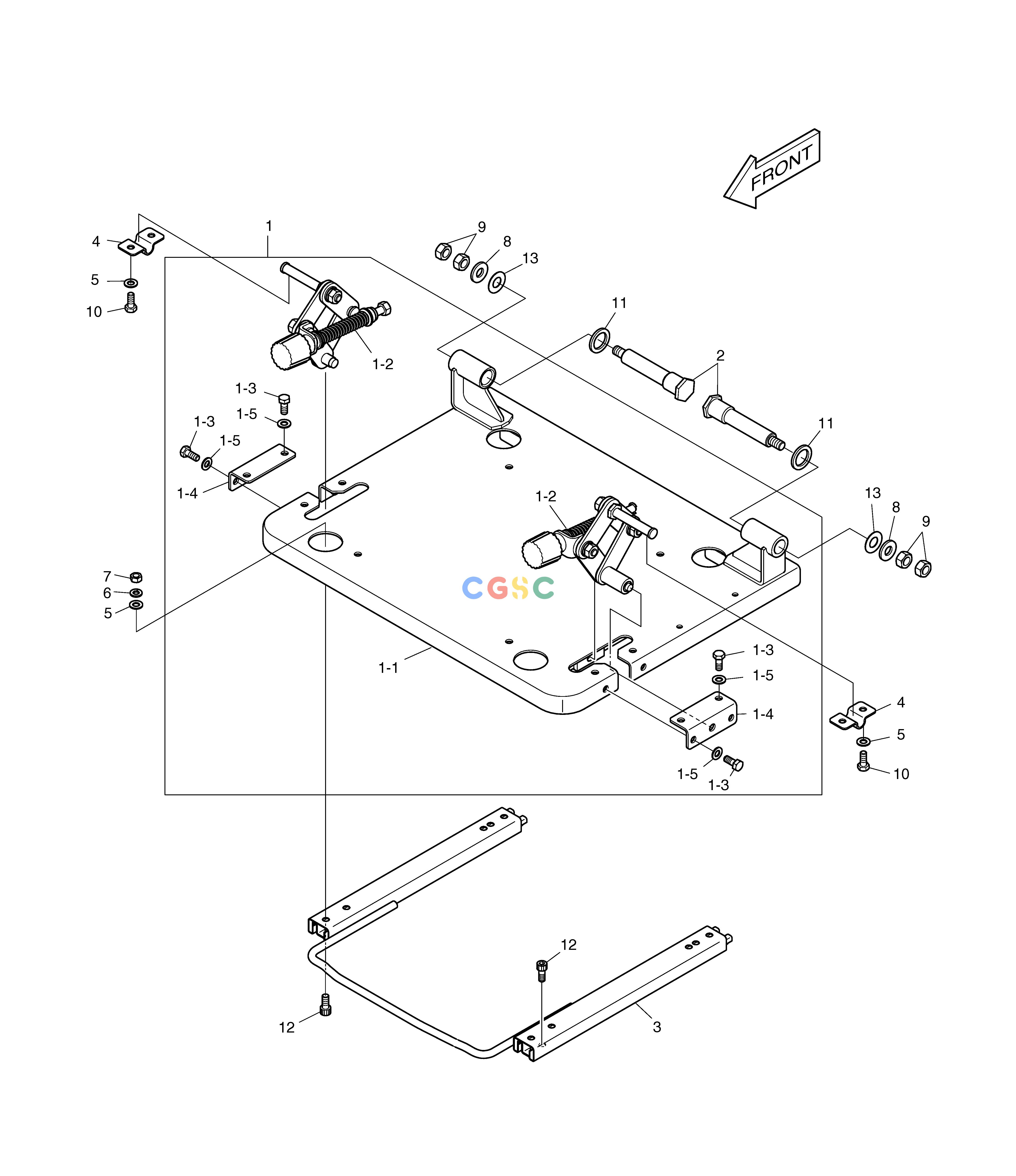 斗山零件查询SEAT SLIDING PLATE DX225LC (S/N 5433~) Doosan parts catalog online