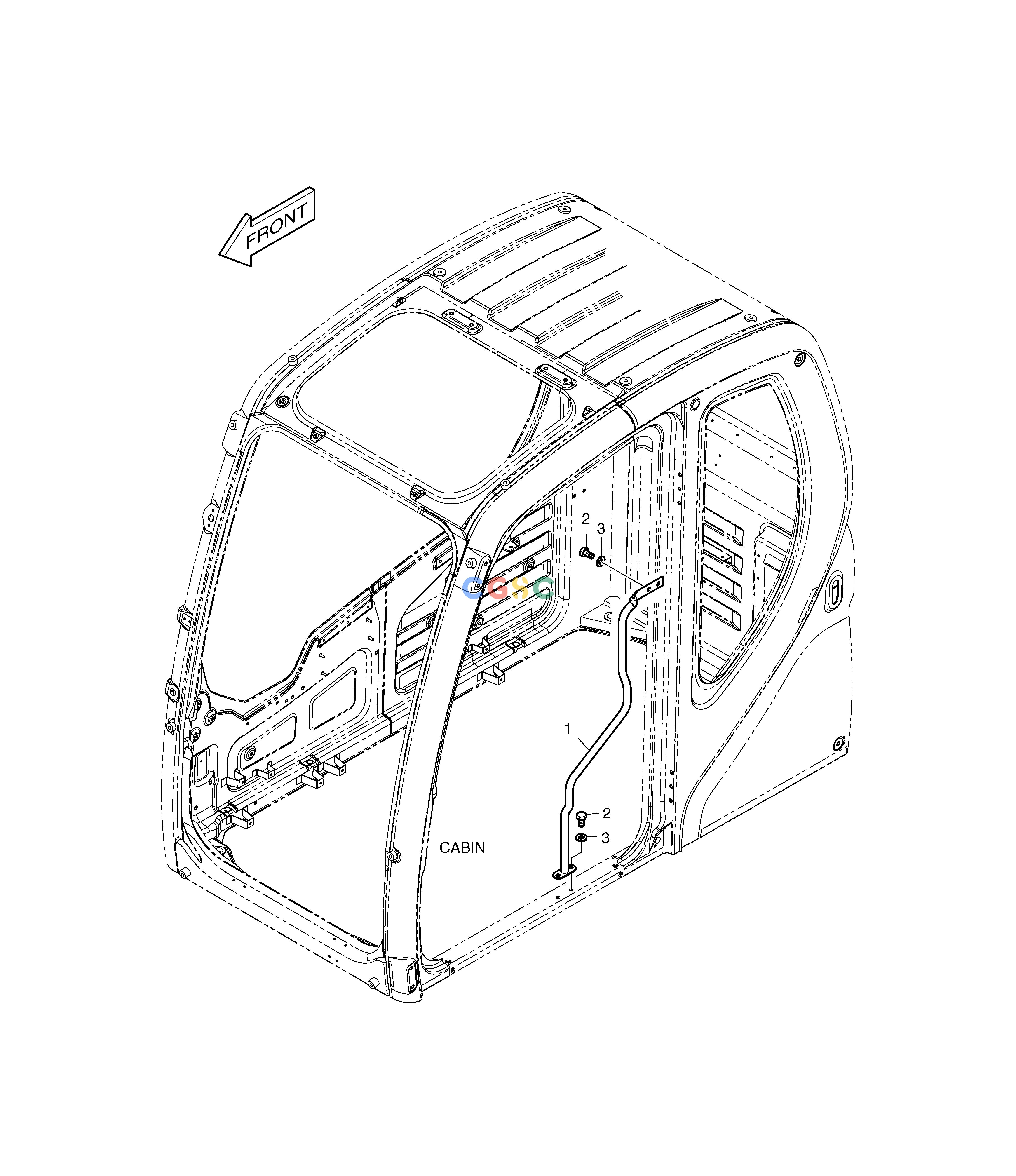 斗山零件查询HANDLE - CABIN DX225LC (S/N 5433~) Doosan parts catalog online