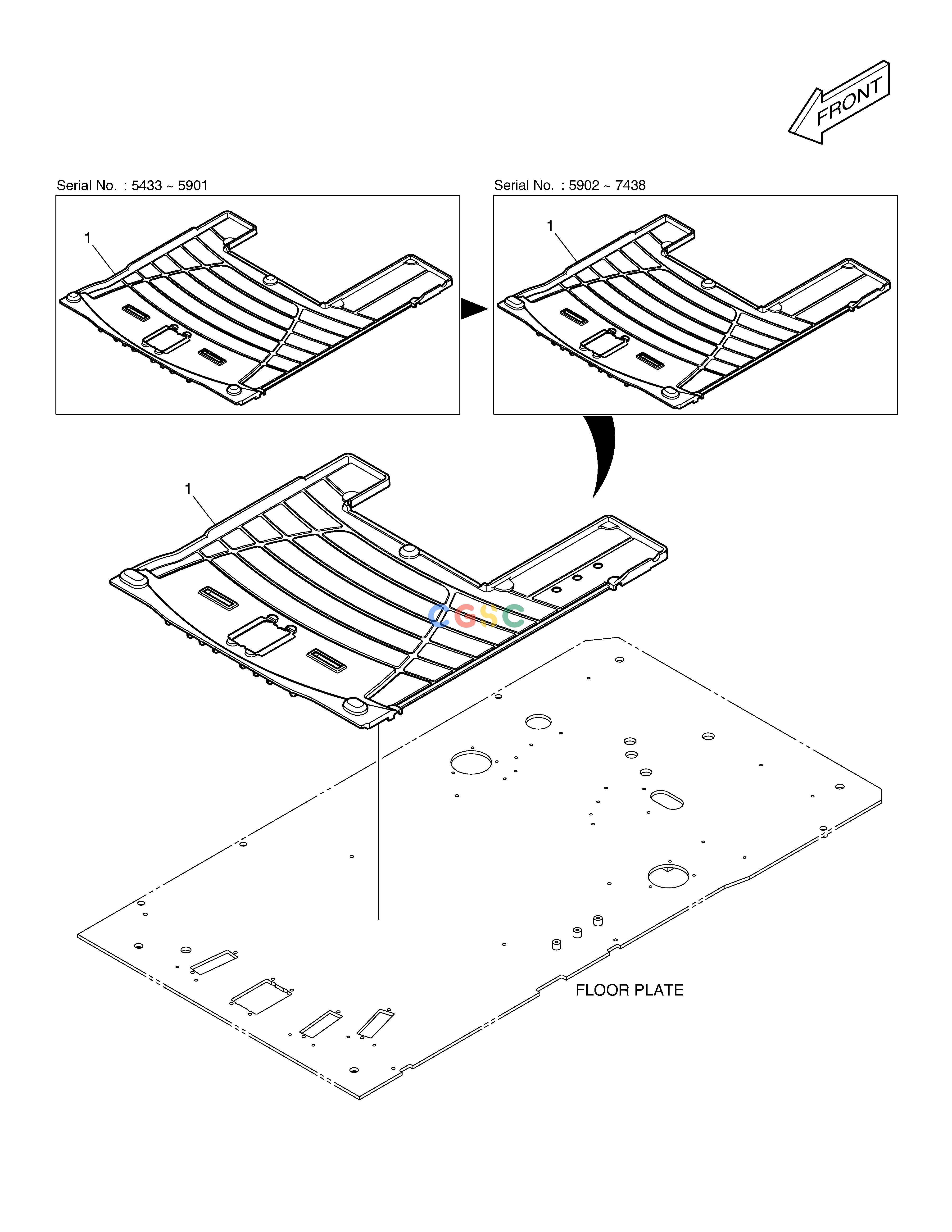 斗山零件查询FLOOR MAT DX225LC (S/N 5433~) Doosan parts catalog online