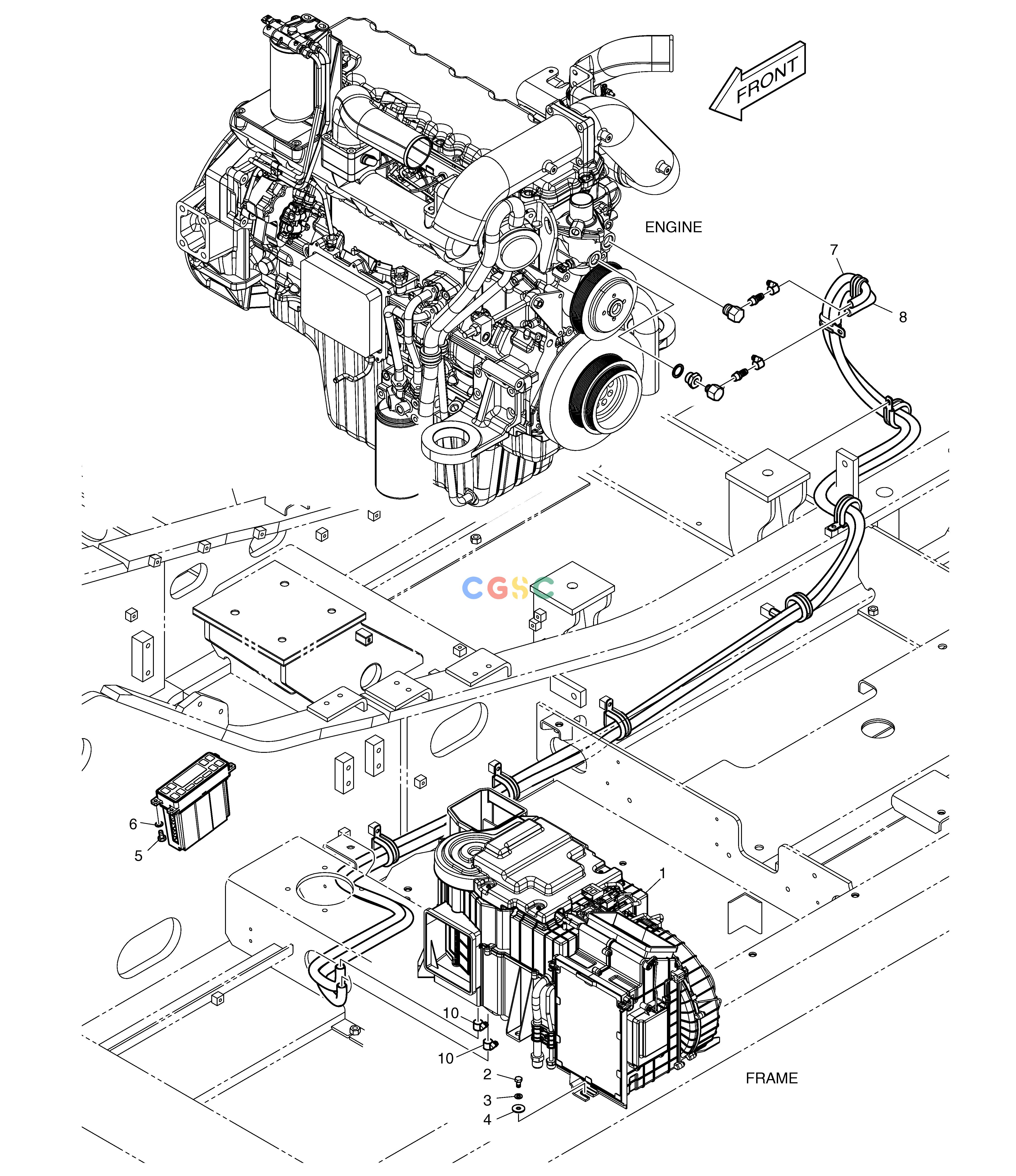 斗山零件查询HEATER PIPING(1) DX225LC (S/N 5433~) Doosan parts catalog online