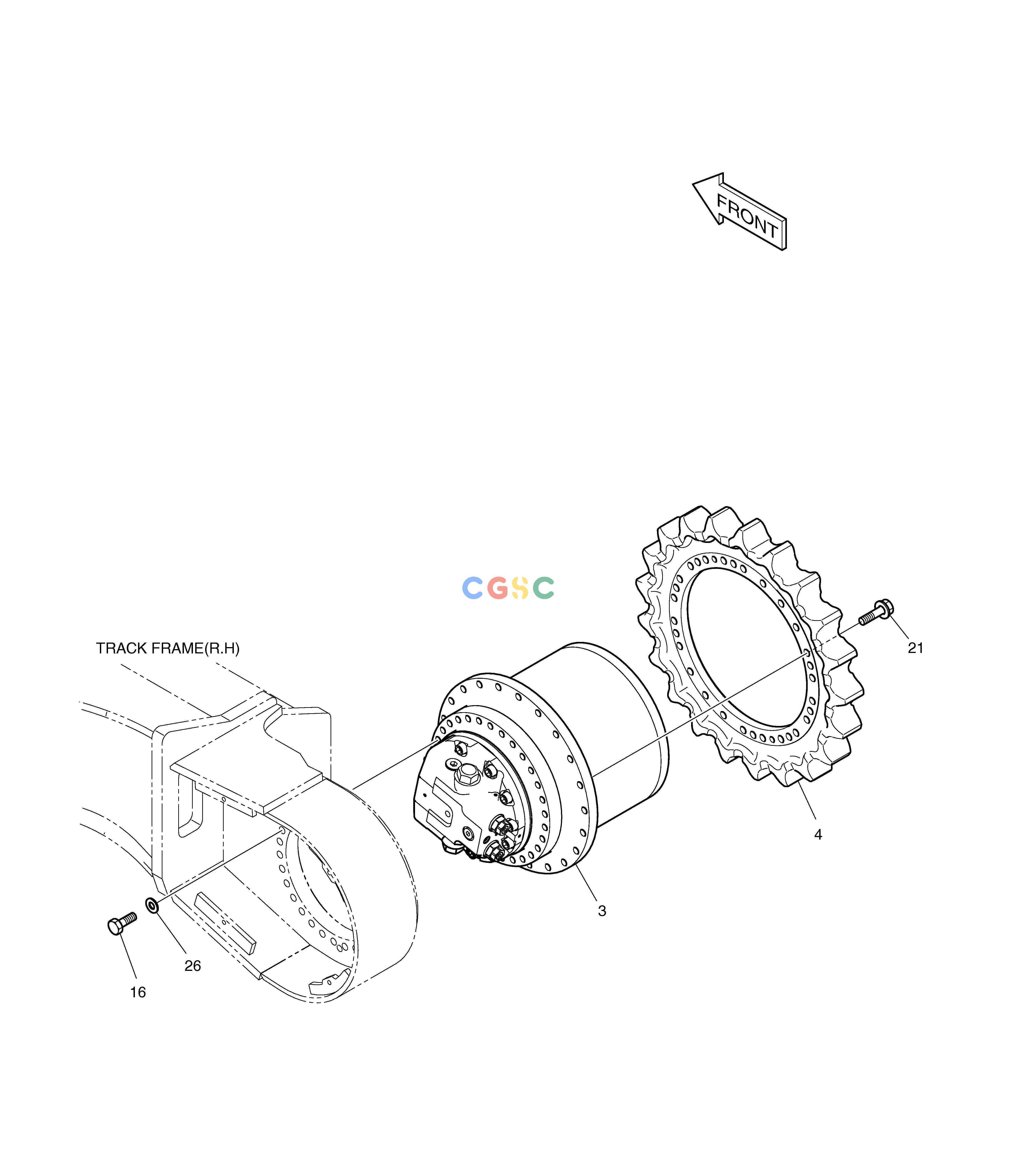 斗山零件查询TRAVEL DEVICE DX225LC (S/N 5433~) Doosan parts catalog online