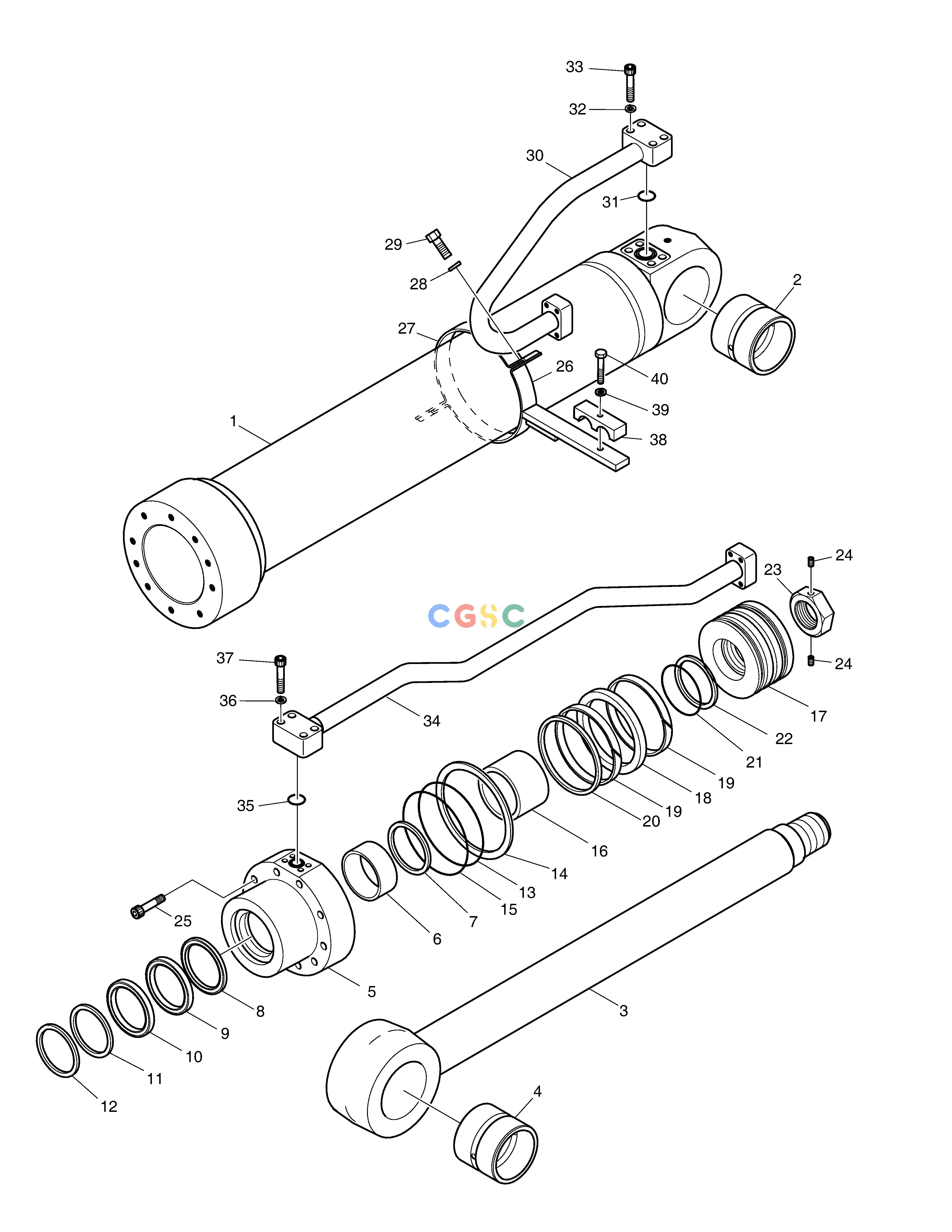 斗山零件查询BOOM CYLINDER - L.H. DX225LC (S/N 5433~) Doosan parts catalog online
