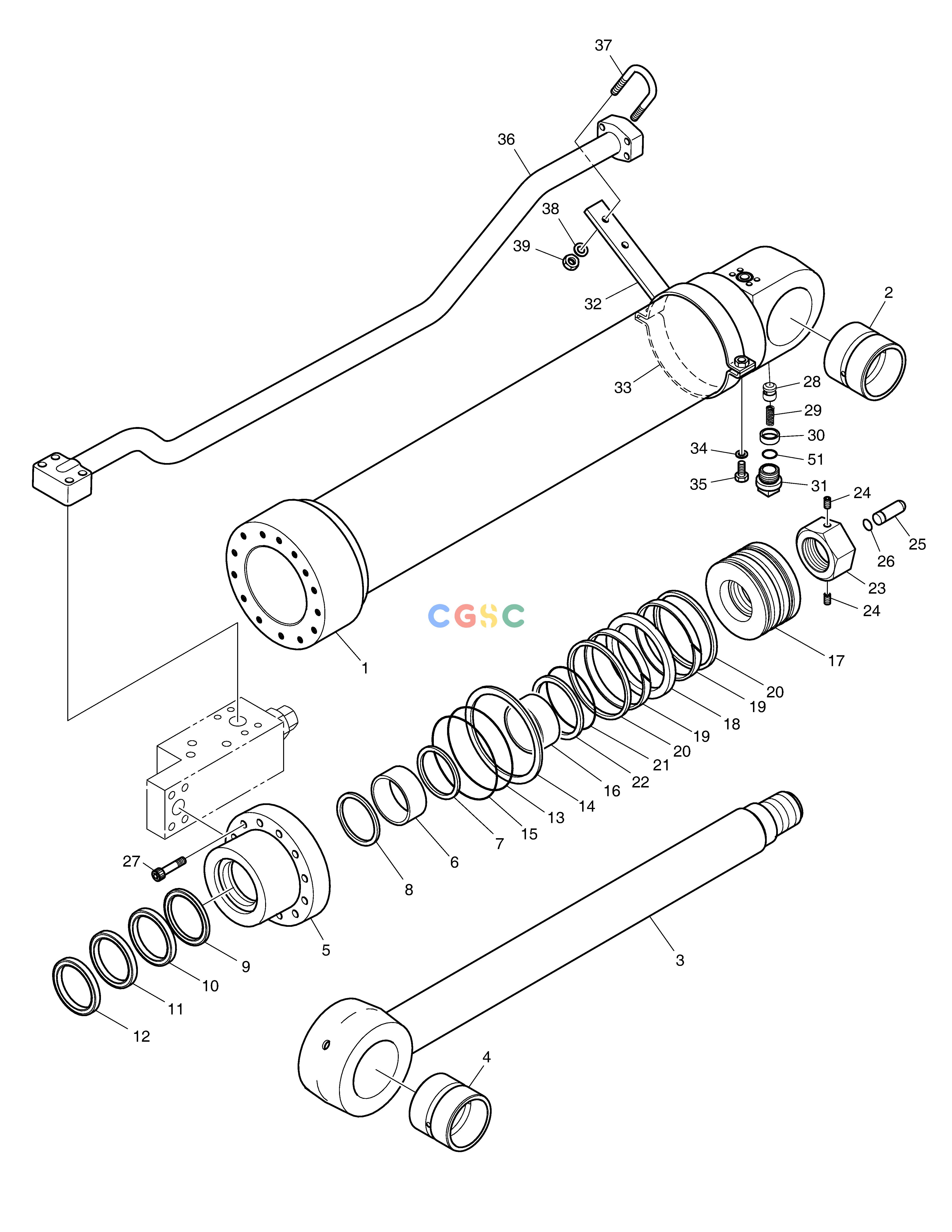 斗山零件查询ARM CYLINDER - LOCK VALVE DX225LC (S/N 5433~) Doosan parts catalog online
