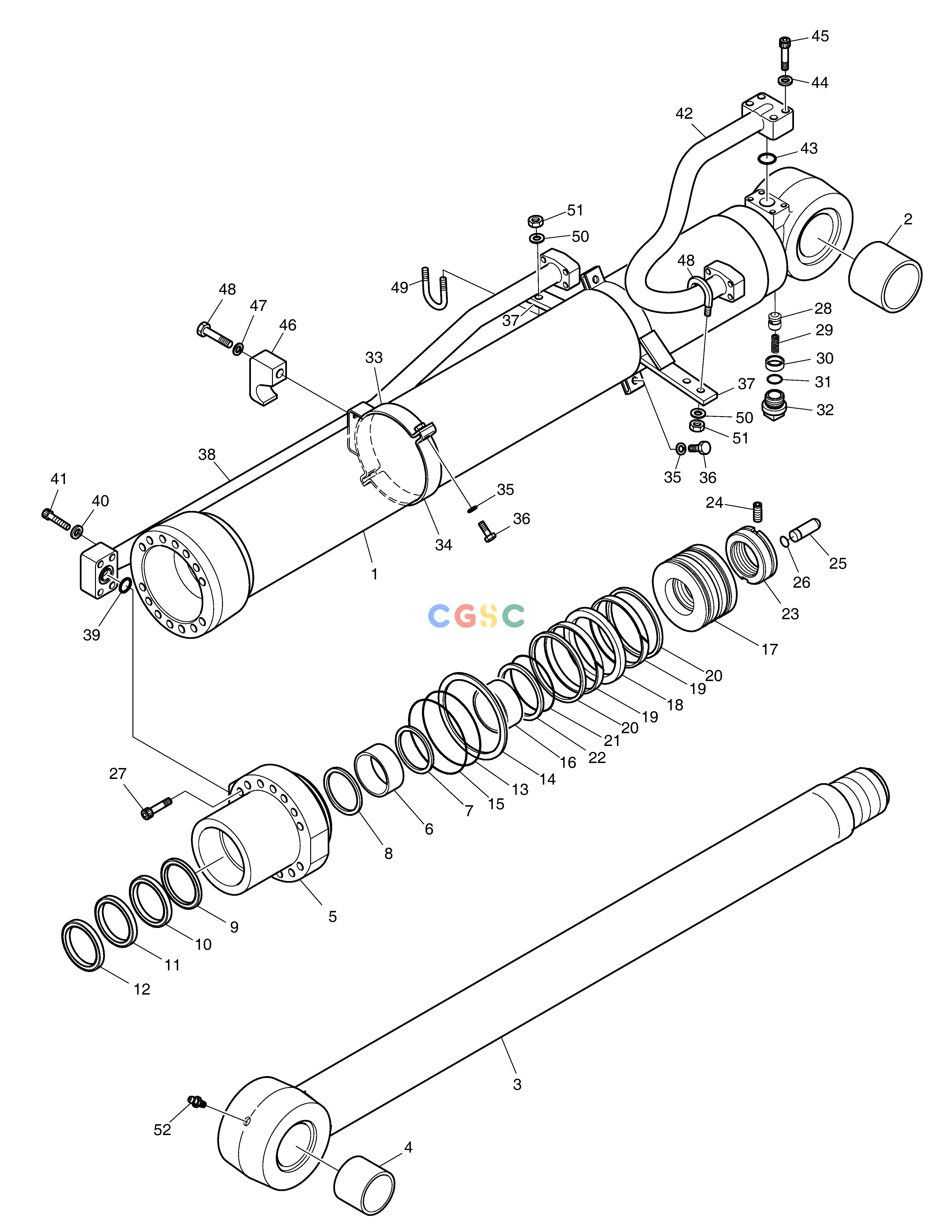 斗山零件查询ARM CYLINDER - ARTI. BOOM(ARM 2.4m) DX225LC (S/N 5433~) Doosan parts catalog online