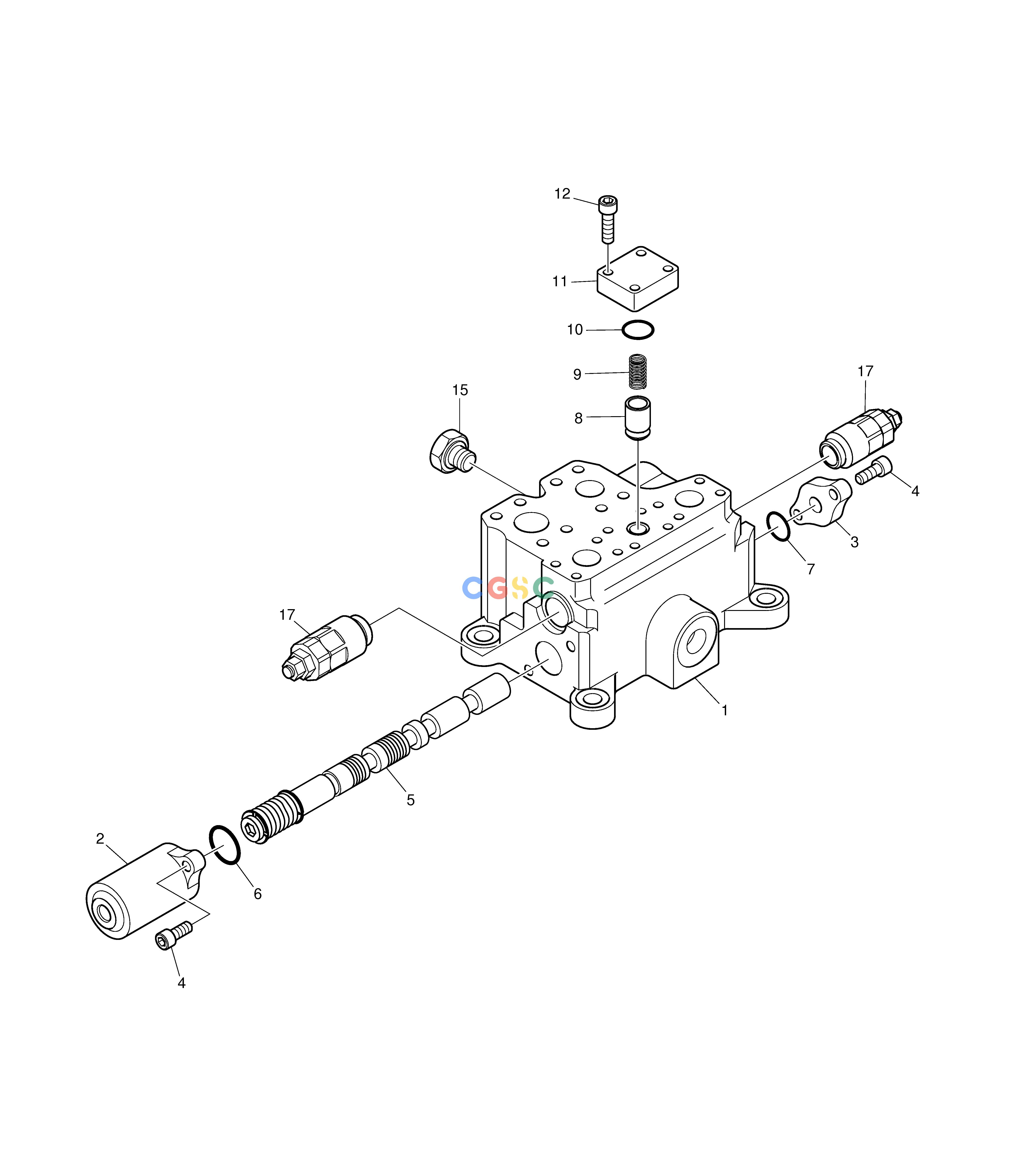 斗山零件查询CONTROL VALVE-ARTI.BOOM DX225LC (S/N 5433~) Doosan parts catalog online