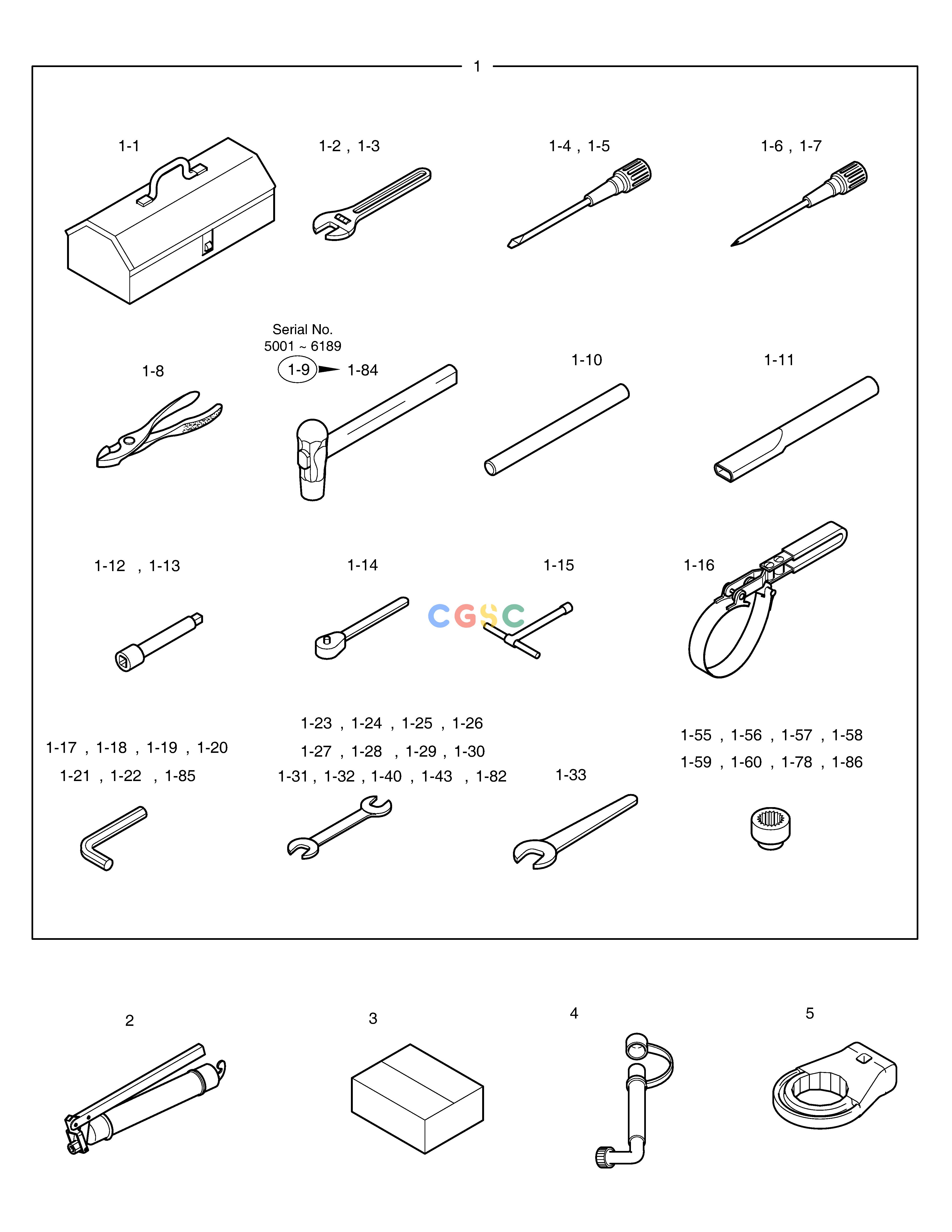 斗山零件查询TOOLS DX225LC (S/N 5433~) Doosan parts catalog online