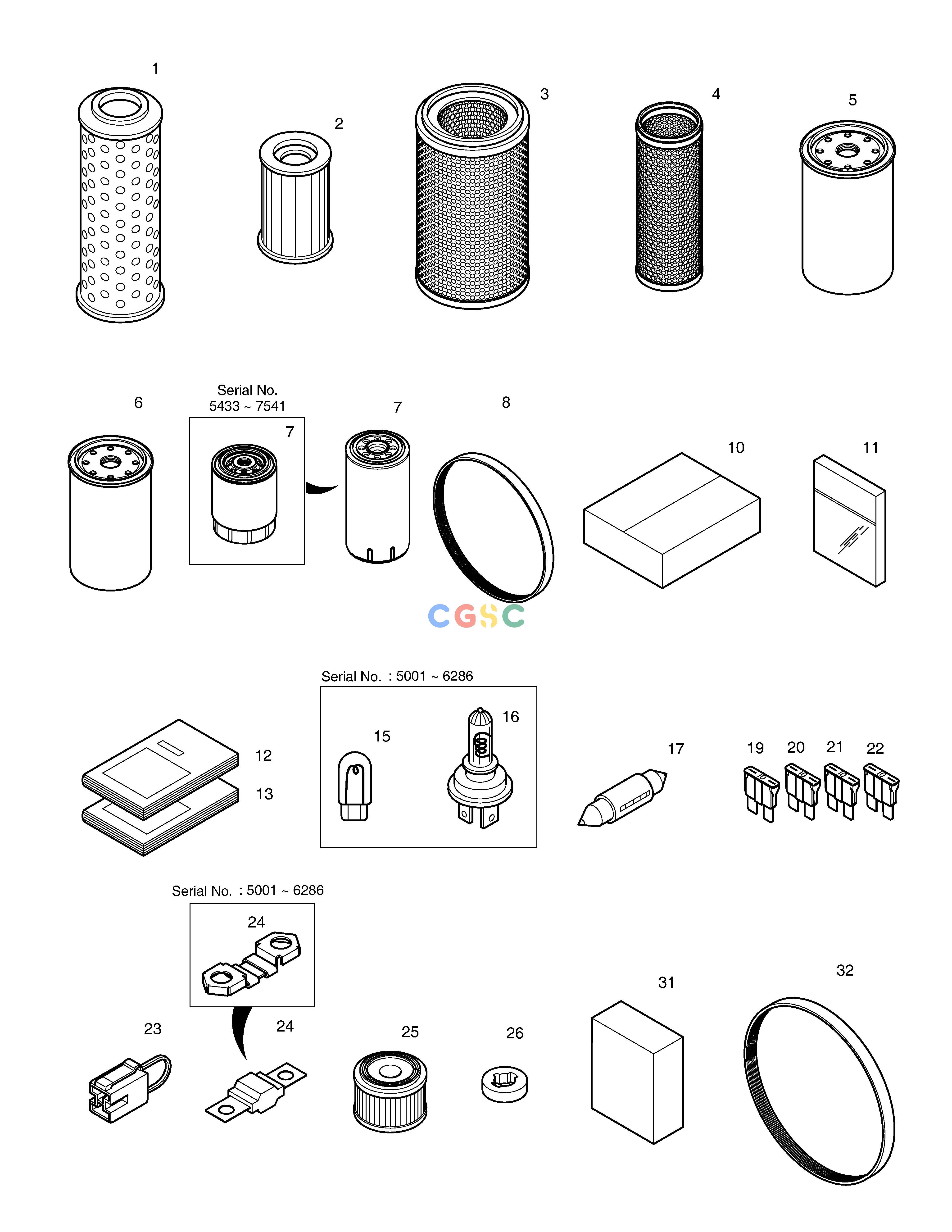 斗山零件查询SPARE PARTS DX225LC (S/N 5433~) Doosan parts catalog online