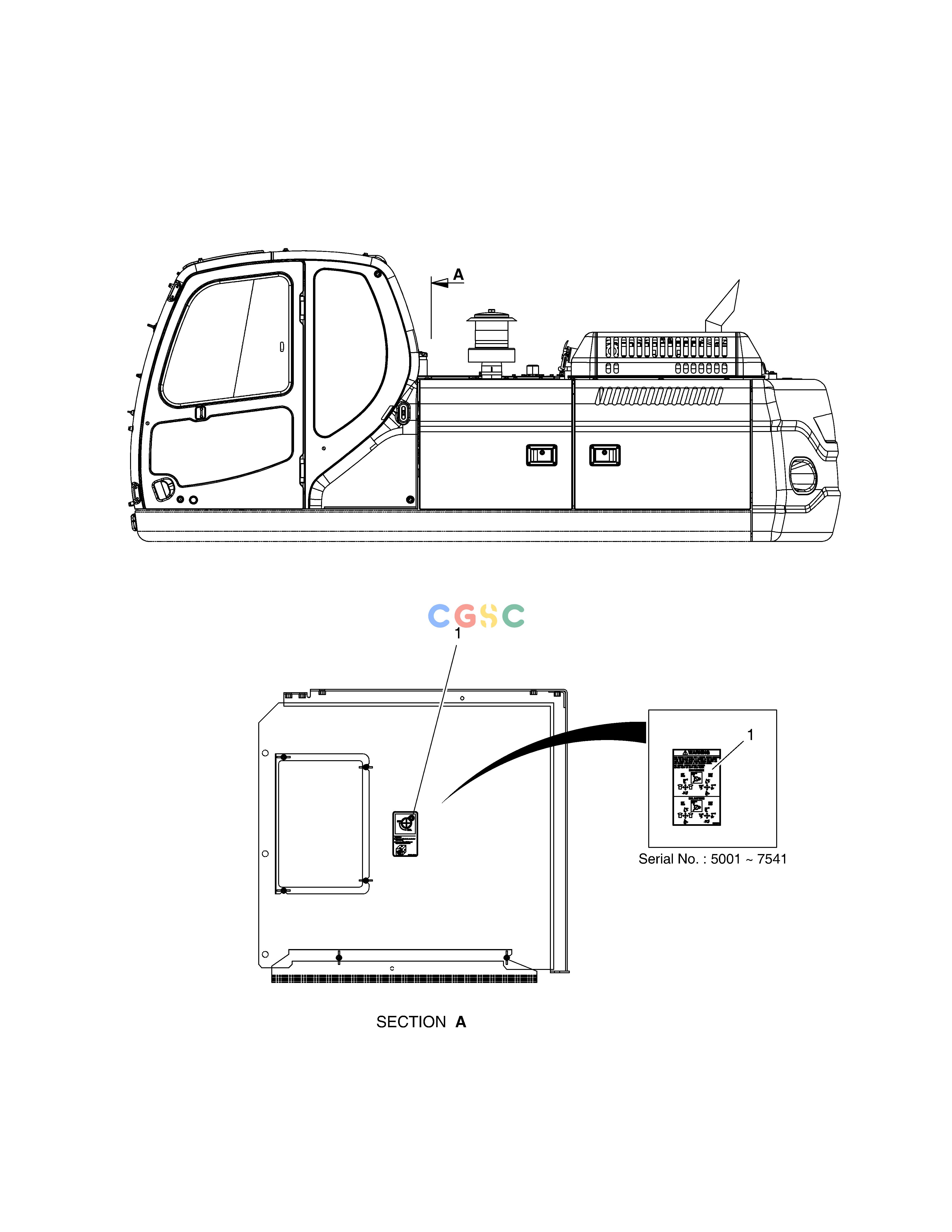 斗山零件查询DECAL - PATTERN CHANGE DX225LC (S/N 5433~) Doosan parts catalog online