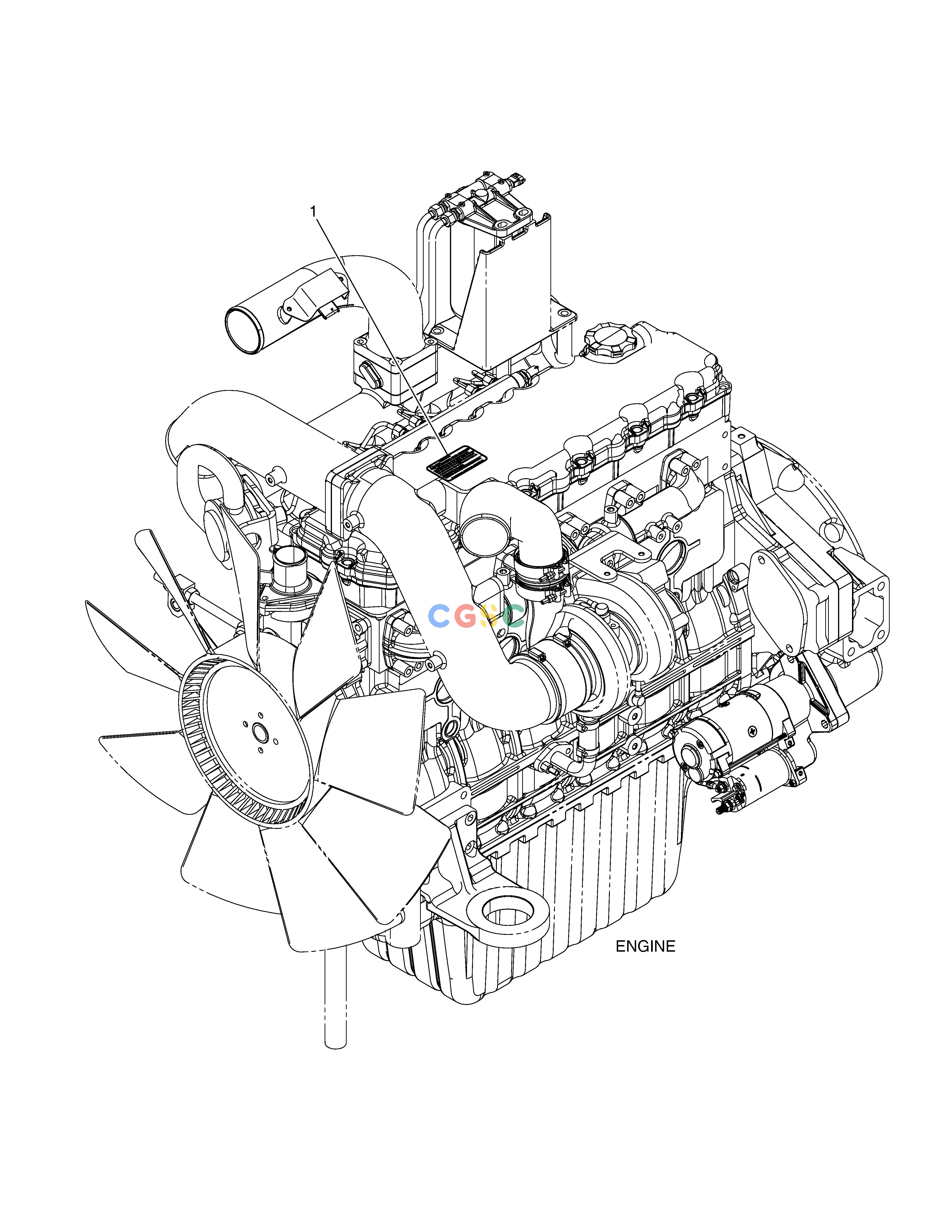 斗山零件查询DECAL - ENGINE EMISSION DX225LC (S/N 5433~) Doosan parts catalog online