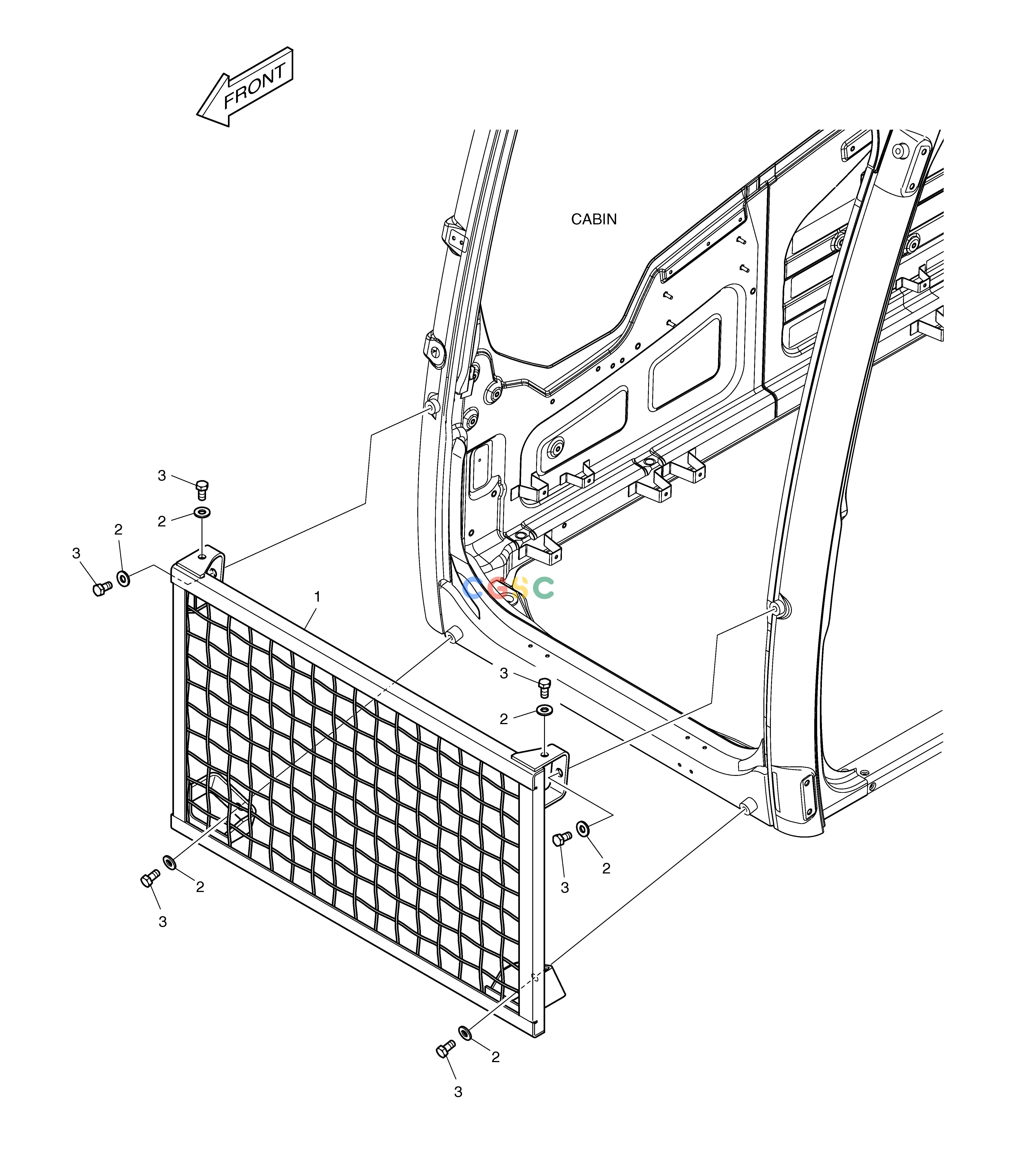斗山零件查询CABIN LOWER GUARD DX225LC (S/N 5433~) Doosan parts catalog online