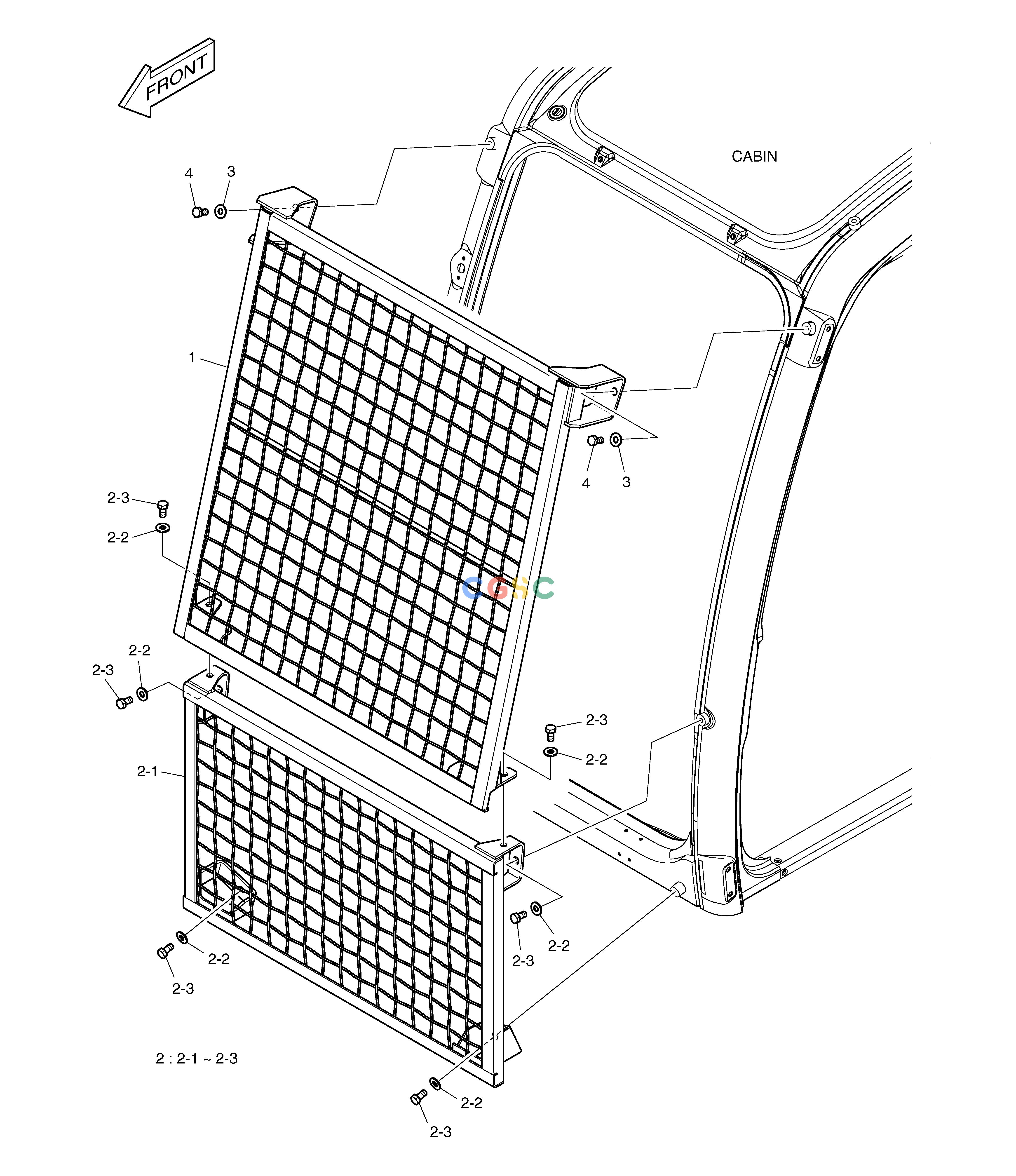 斗山零件查询WINDOW GUARD DX225LC (S/N 5433~) Doosan parts catalog online