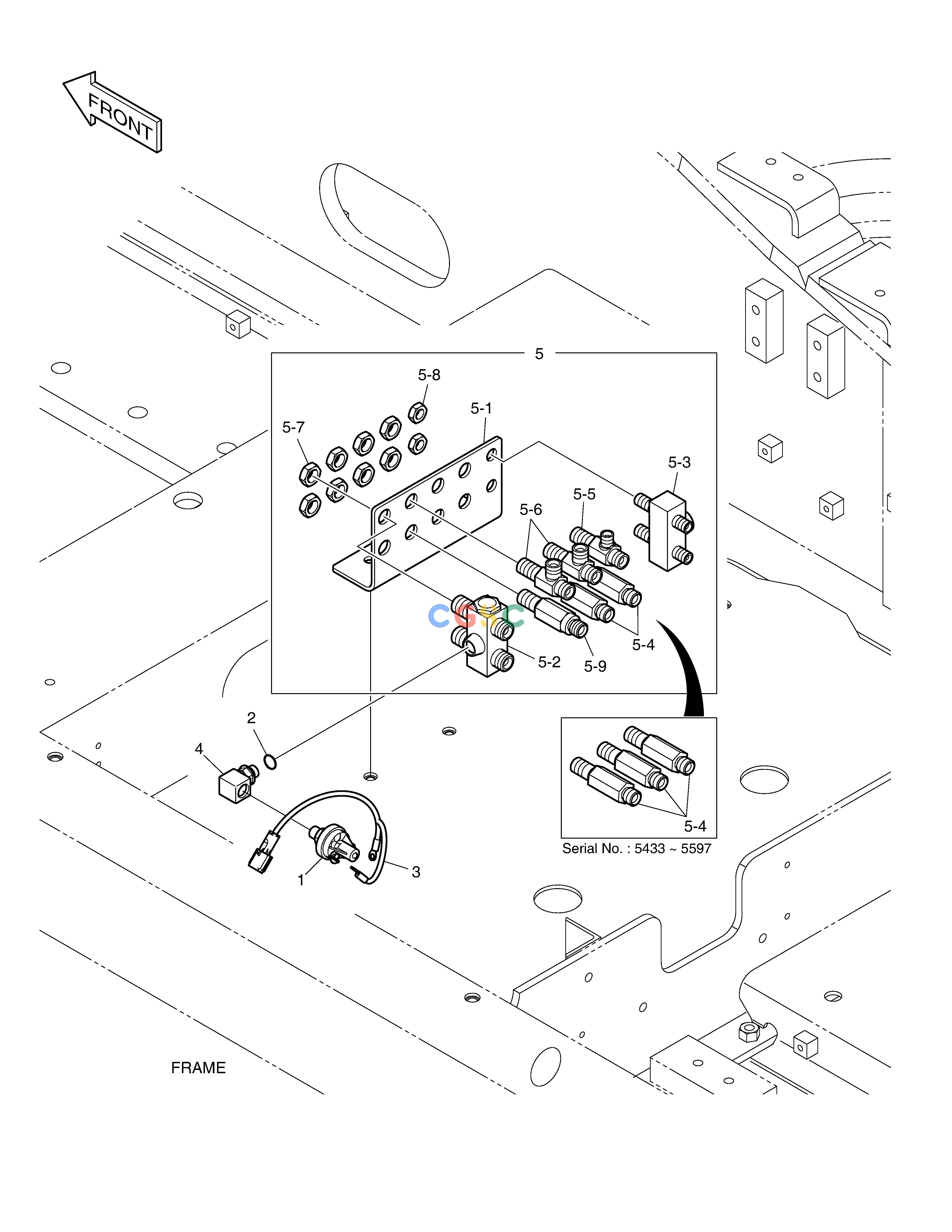 斗山零件查询SWING ALARM - ONE OR TWO WAY DX225LC (S/N 5433~) Doosan parts catalog online
