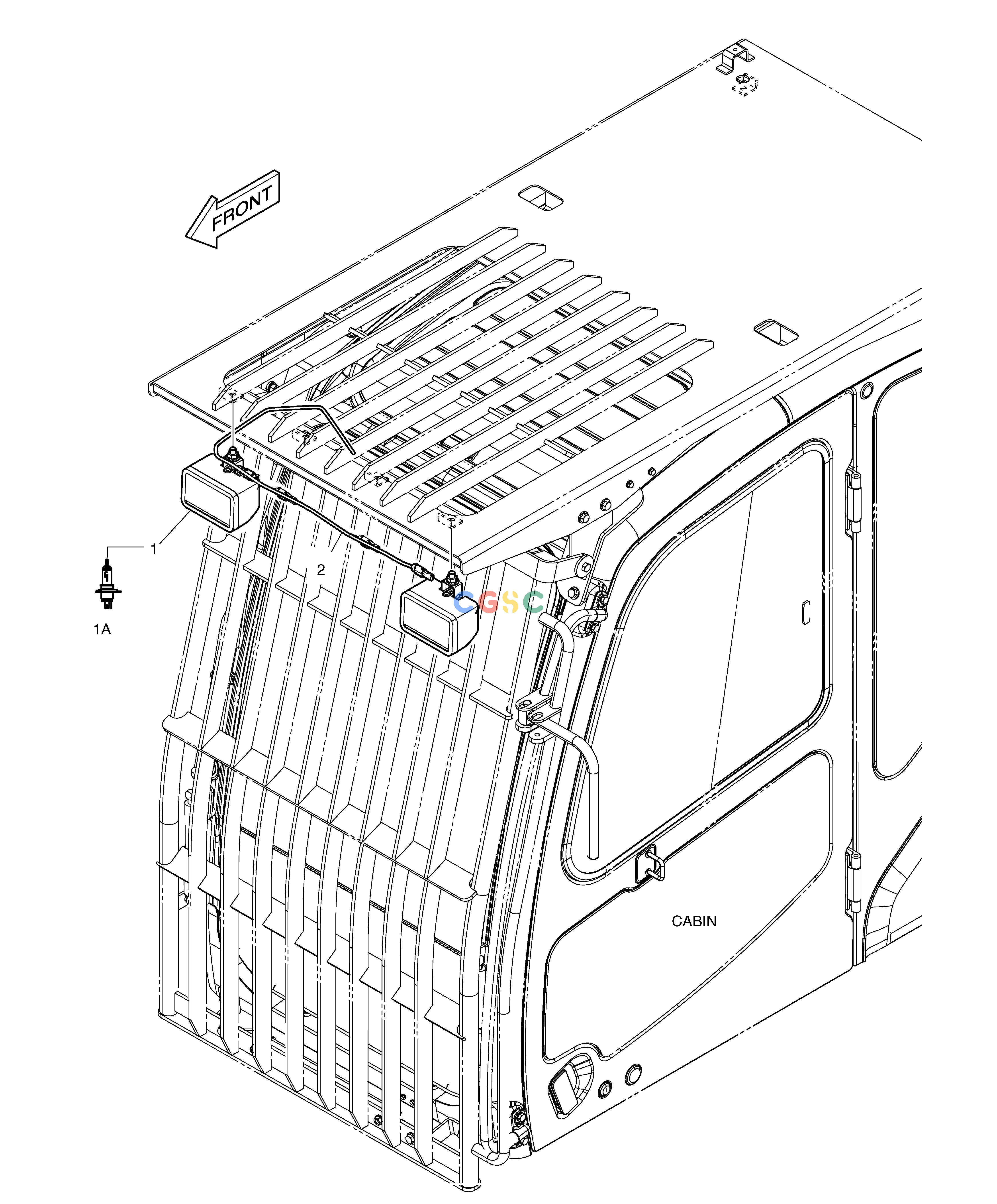 斗山零件查询WORKING LAMP(2-LAMP) DX225LC (S/N 5433~) Doosan parts catalog online