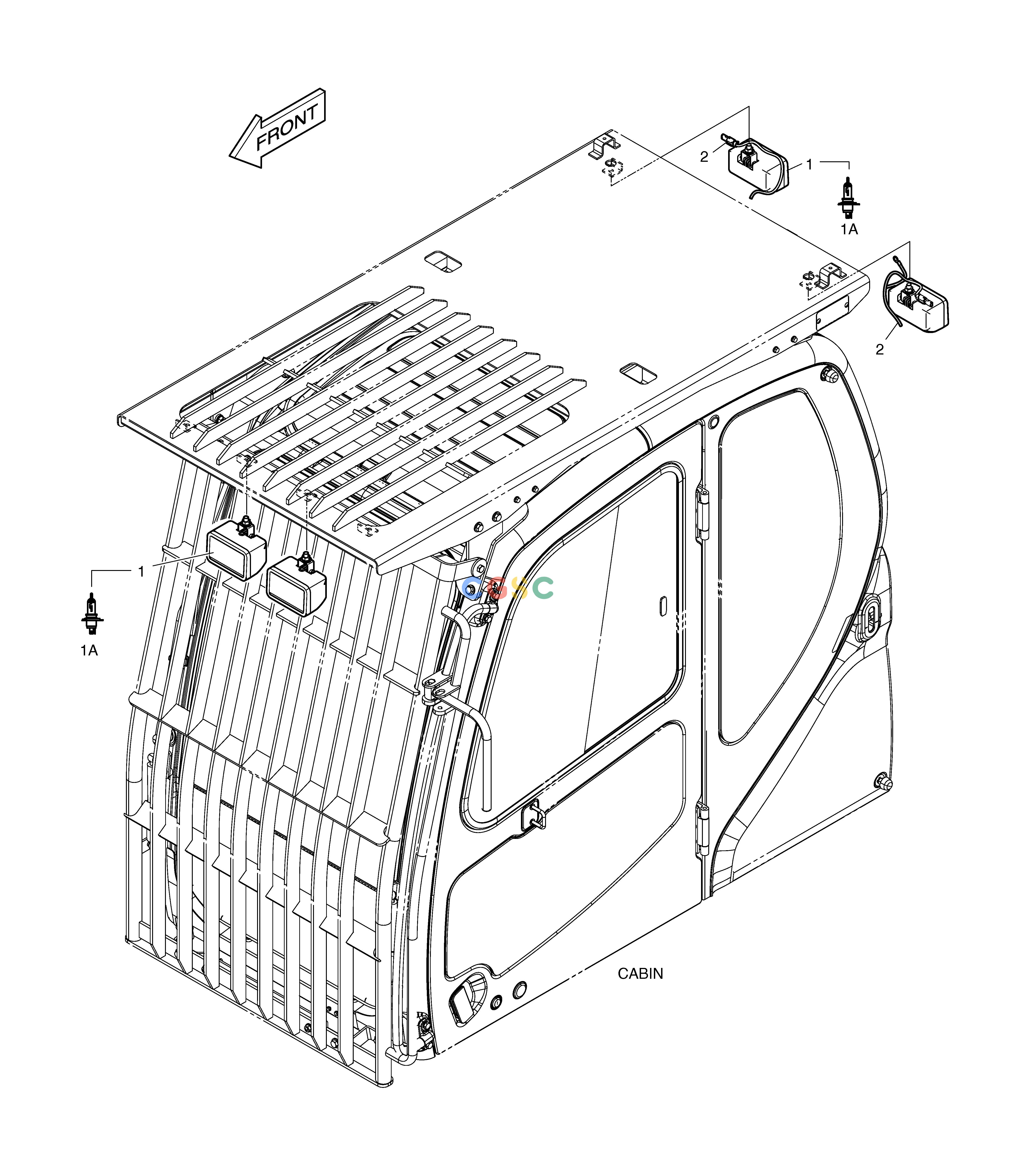 斗山零件查询WORKING LAMP(4-LAMP) DX225LC (S/N 5433~) Doosan parts catalog online