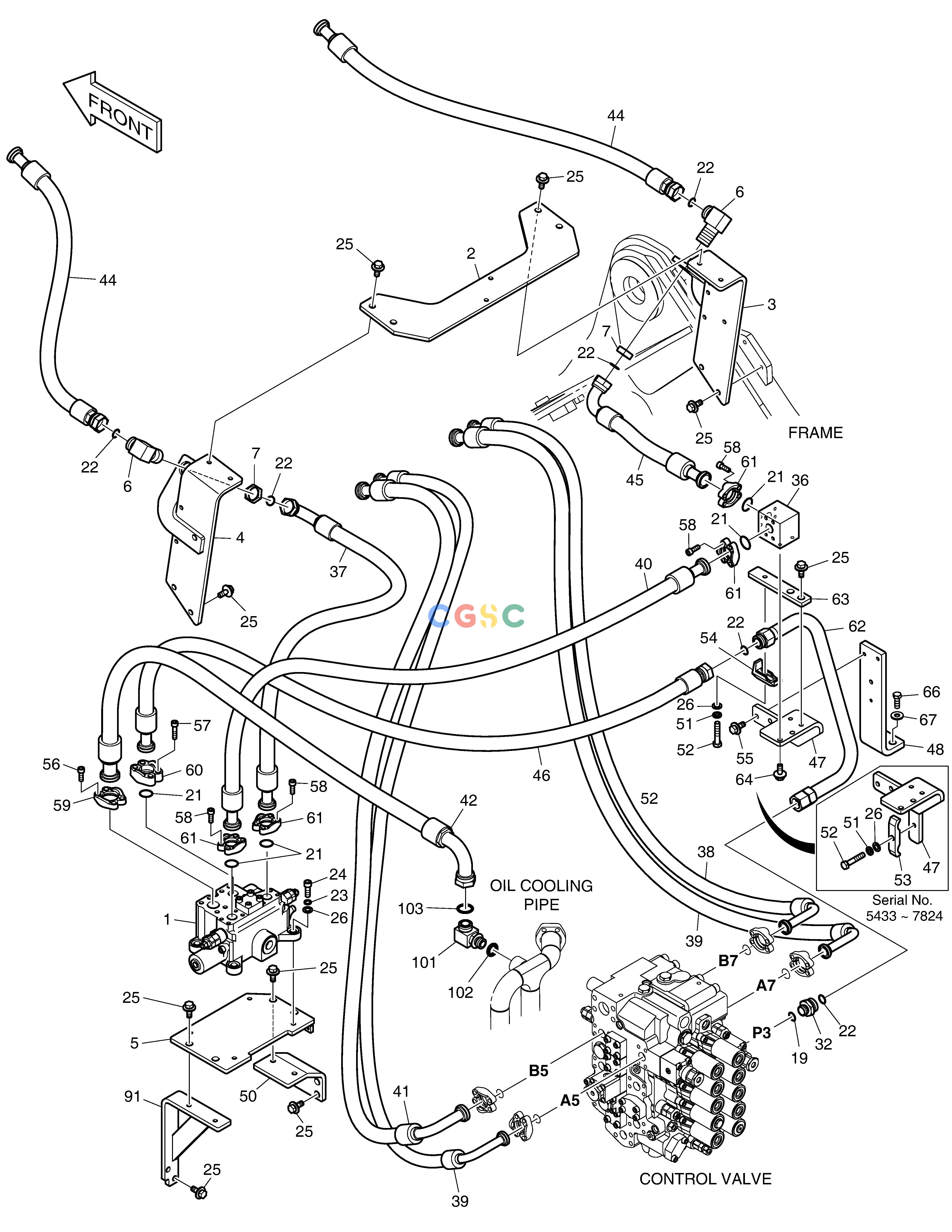 斗山零件查询MAIN PIPING-ARTI.BOOM DX225LC (S/N 5433~) Doosan parts catalog online