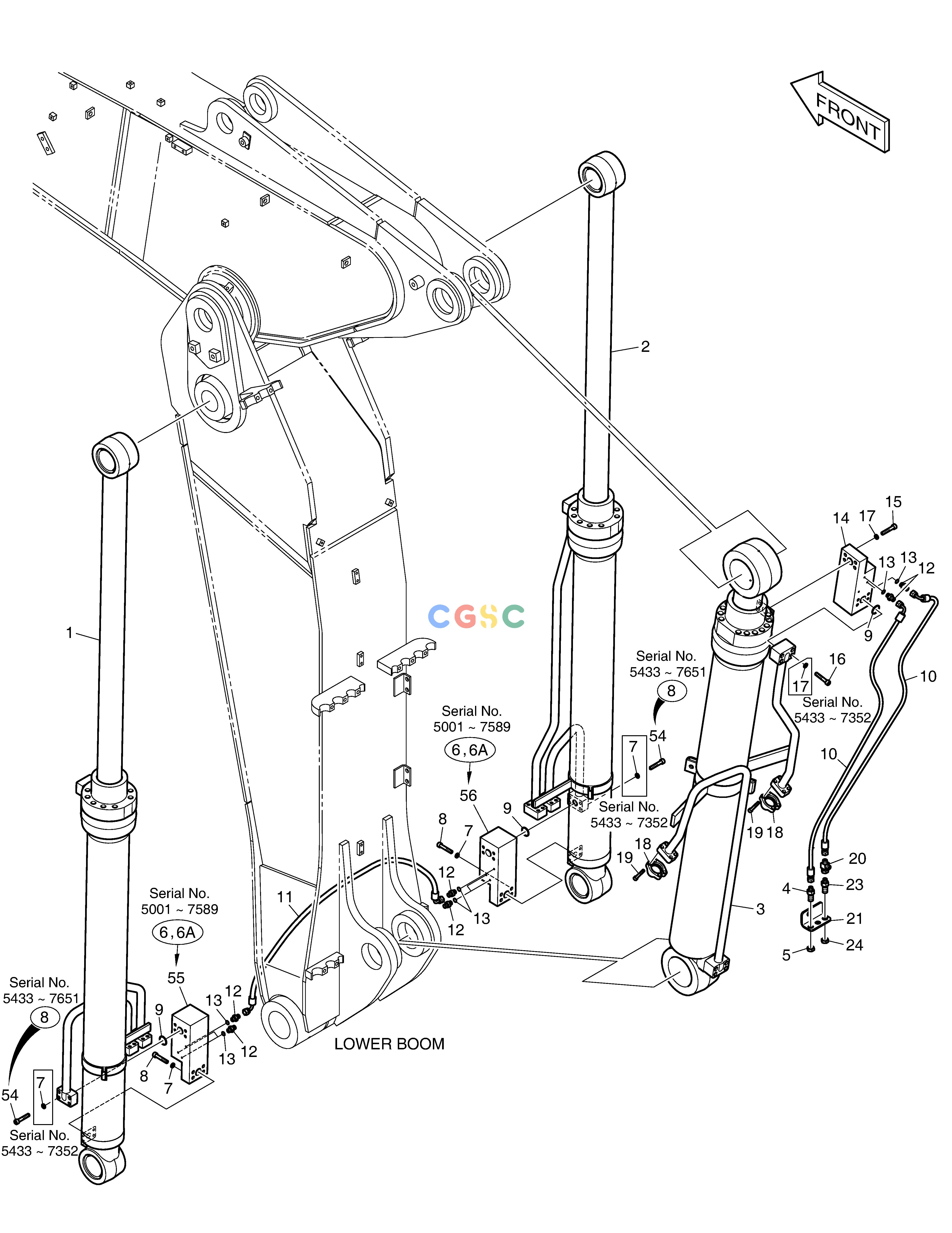 斗山零件查询ARTI.BOOM PIPING - LOCK VALVE DX225LC (S/N 5433~) Doosan parts catalog online