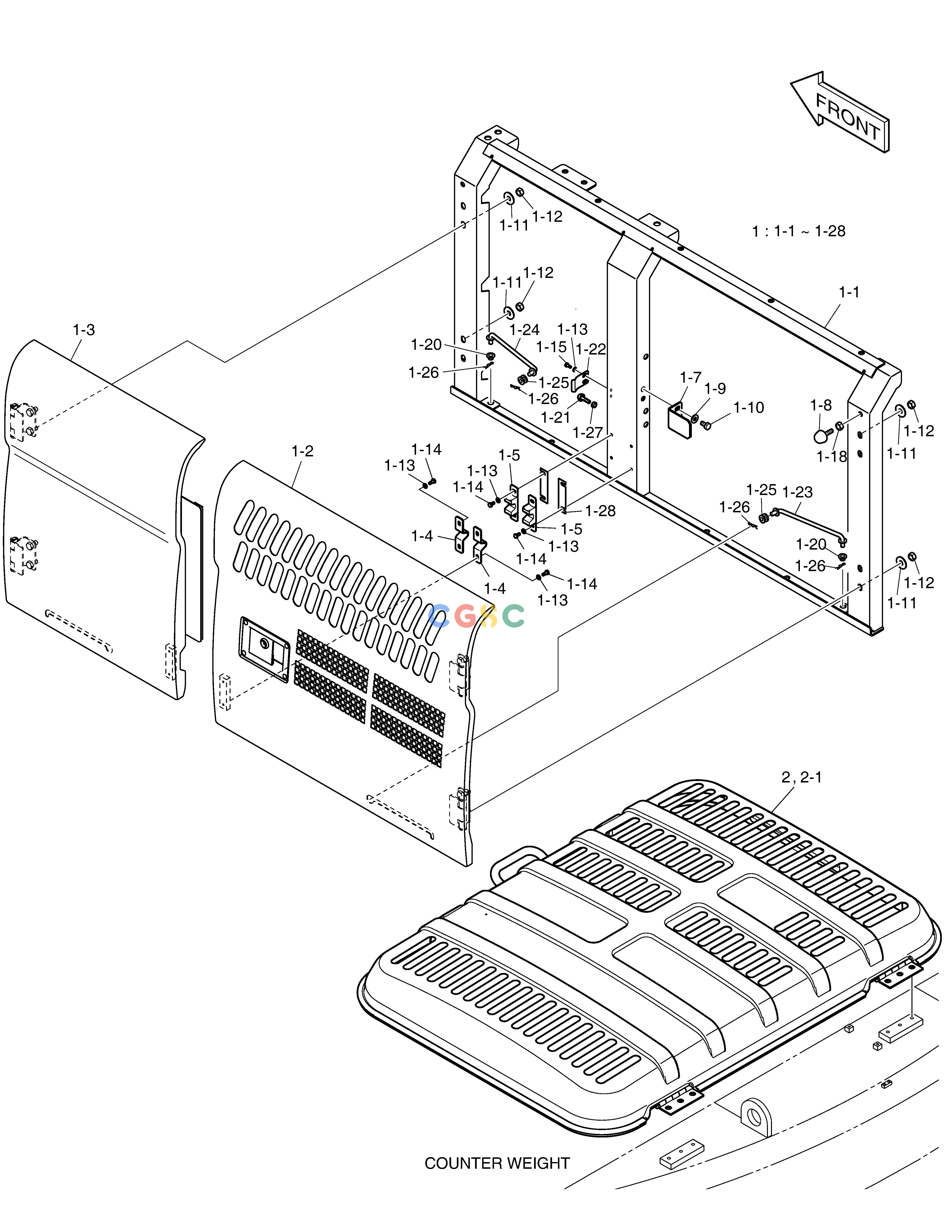 斗山零件查询SIDE DOOR - L.H (TROPICAL) DX225LC (S/N 5433~) Doosan parts catalog online