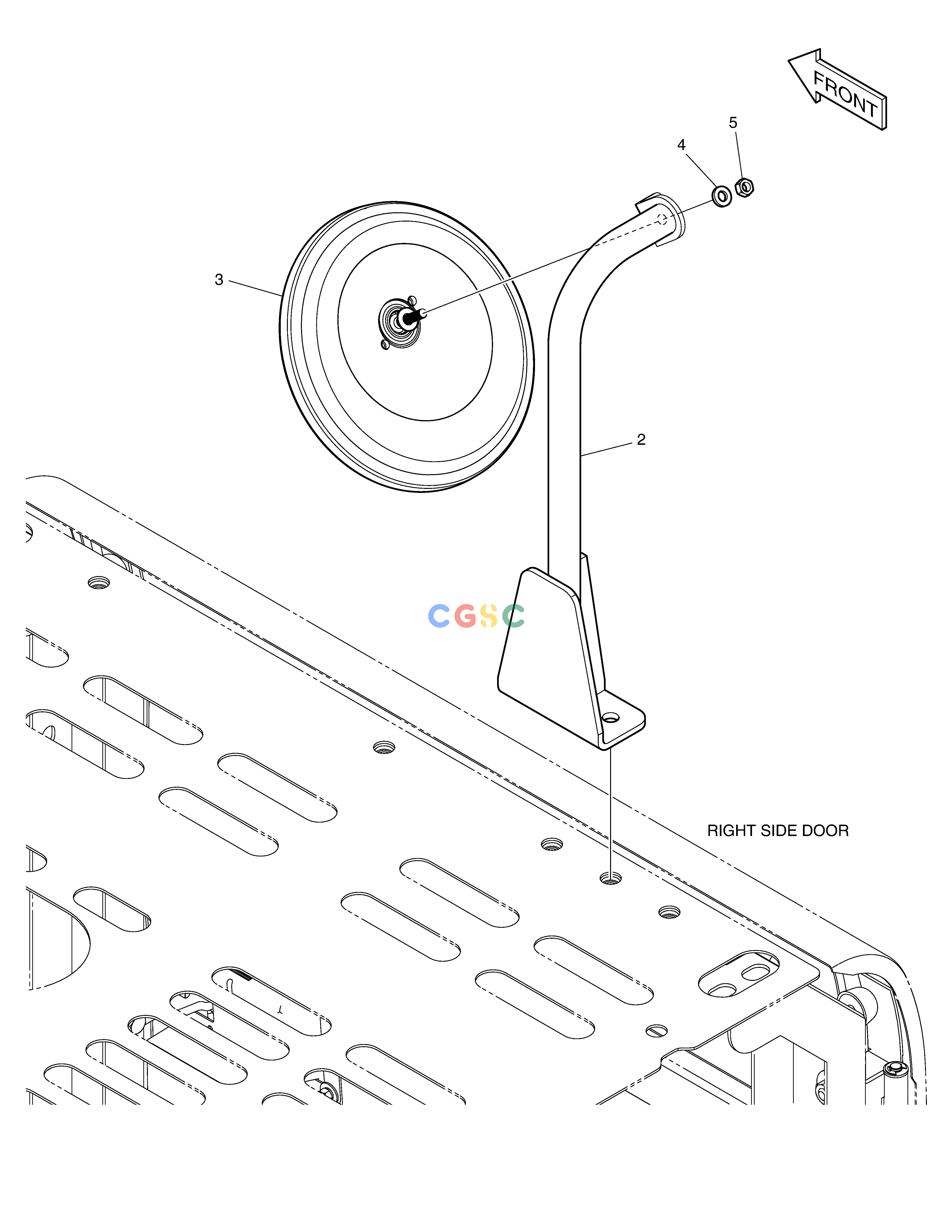 斗山零件查询MIRROR - ADDITIONAL DX225LC (S/N 5433~) Doosan parts catalog online