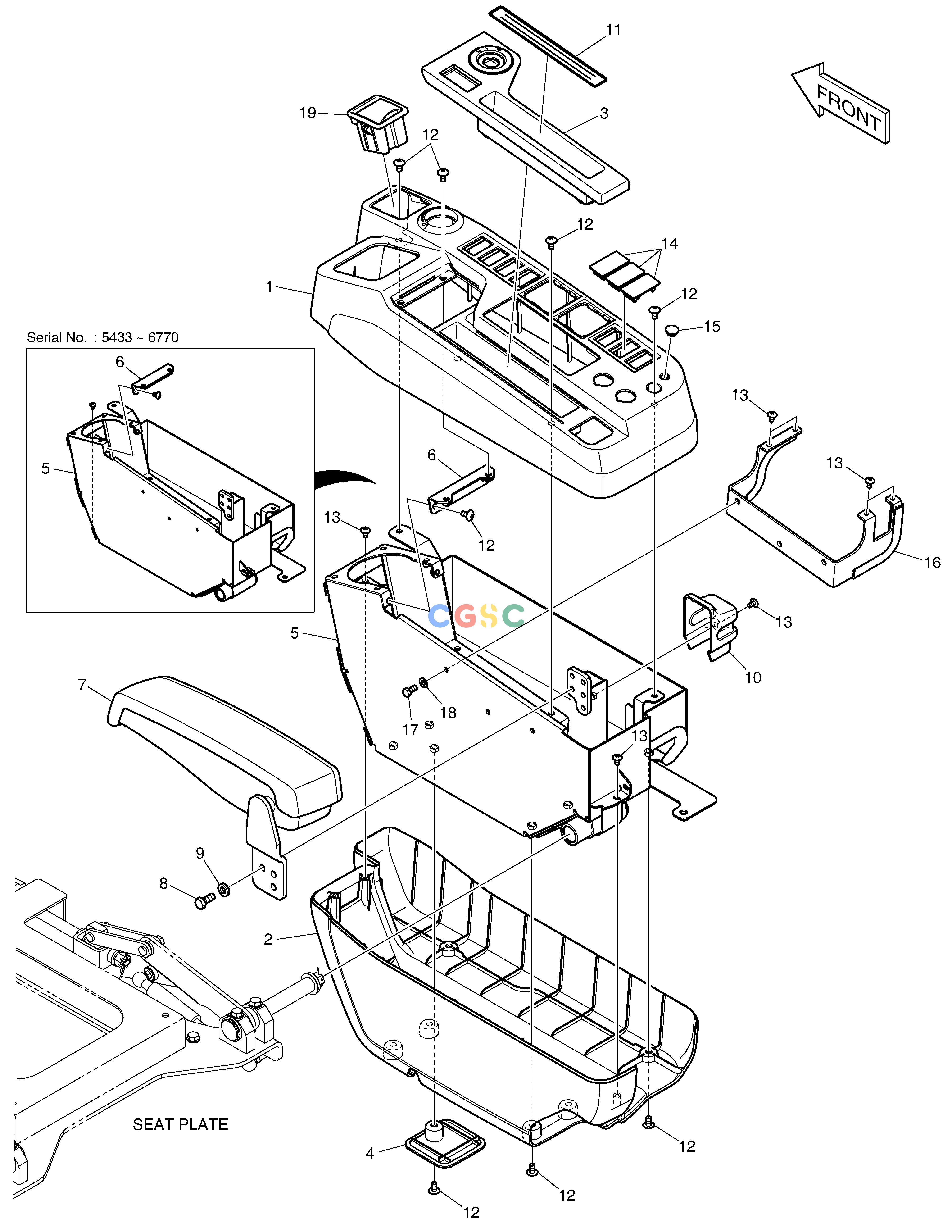 斗山零件查询CONTROL STAND - R.H(ROPS) DX225LC (S/N 5433~) Doosan parts catalog online