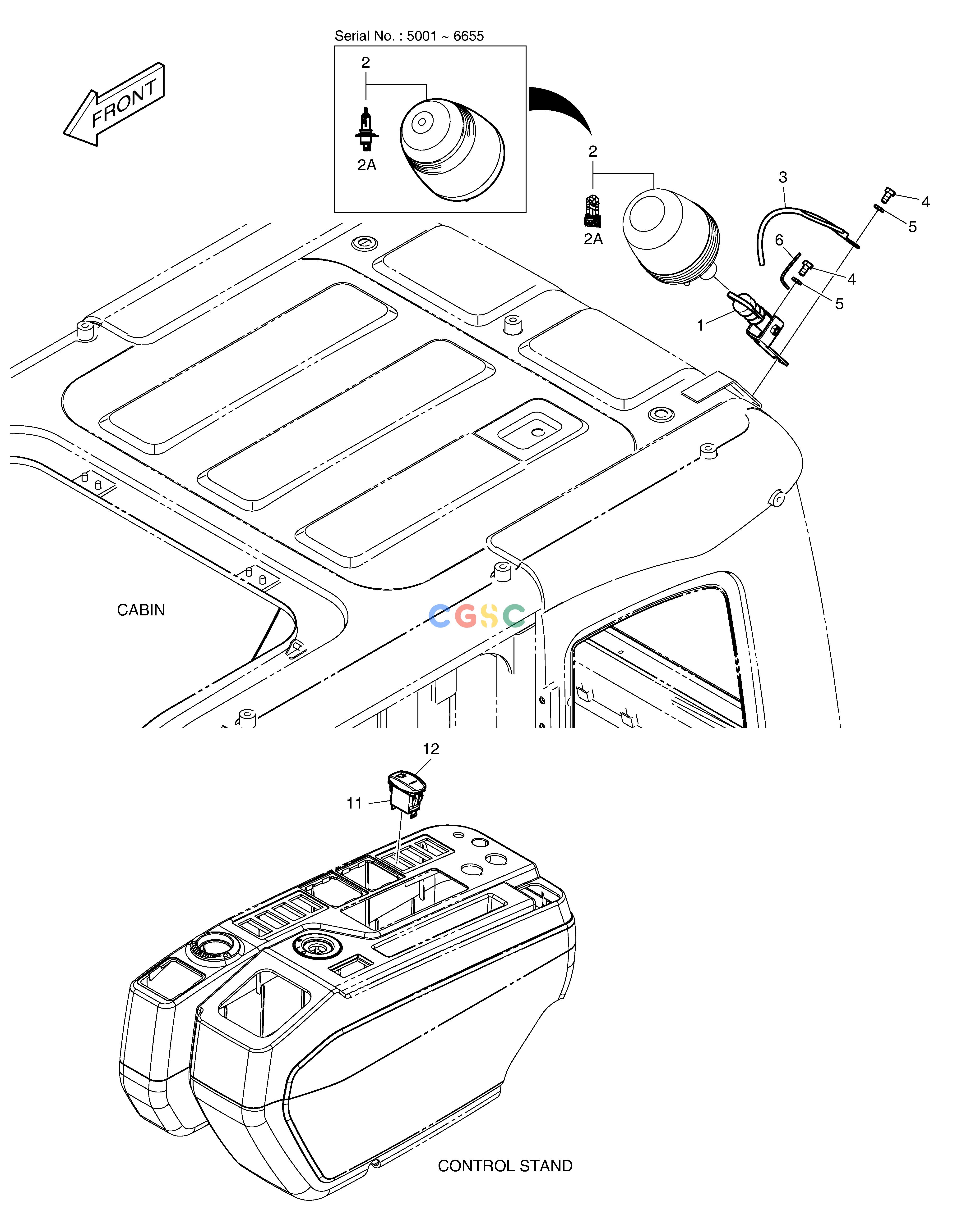 斗山零件查询ROTATING BEACON - ROPS DX225LC (S/N 5433~) Doosan parts catalog online